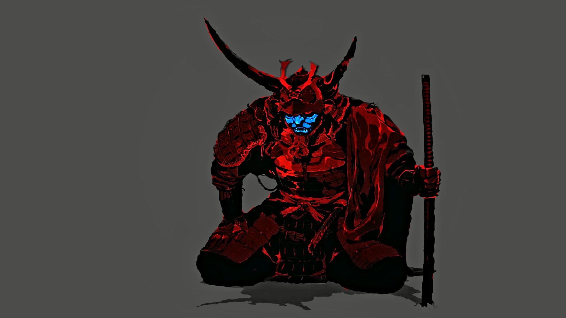 Free download Red and blue Oni warrior illustration samurai red blue mask HD [1920x1080] for your Desktop, Mobile & Tablet. Explore Oni Wallpaper. Oni Wallpaper, Oni Mask Wallpaper, Oni Akuma Wallpaper