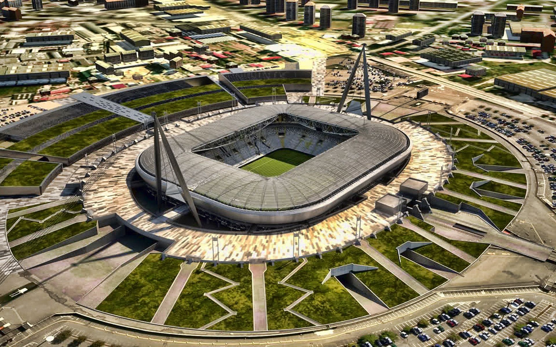 Download wallpaper Allianz Stadium, Juventus Stadium, aerial view