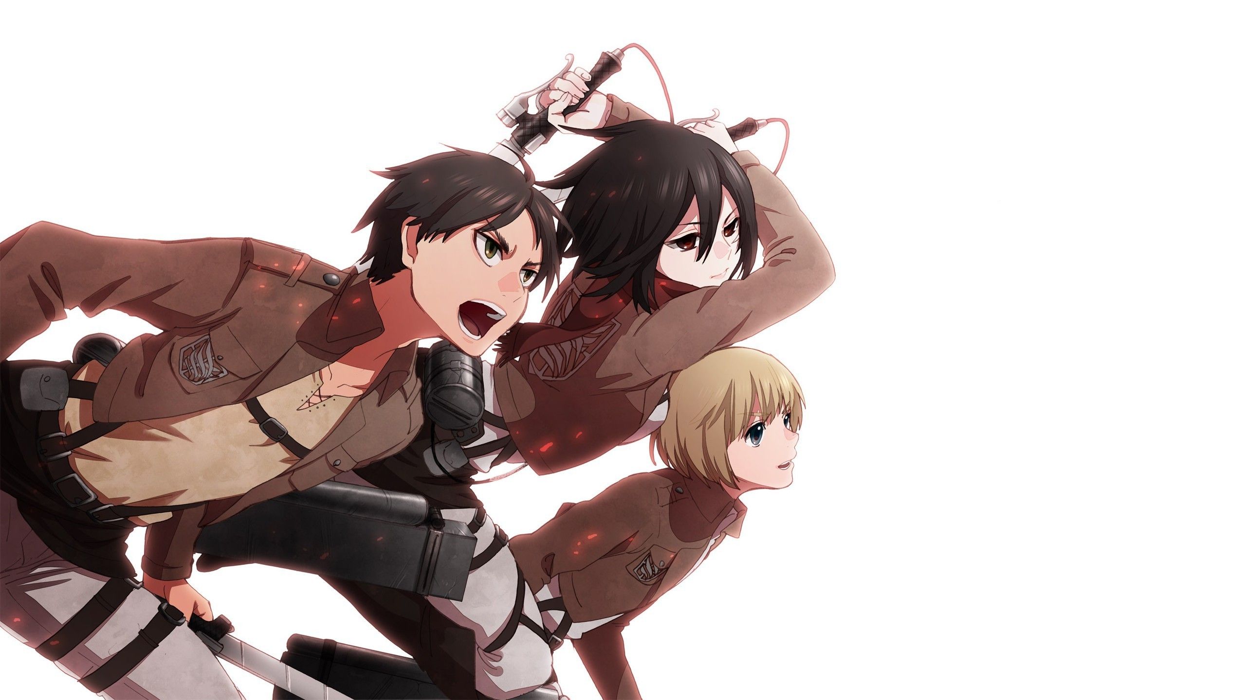 Shingeki No Kyojin, Mikasa Ackerman, Armin Arlert, Anime