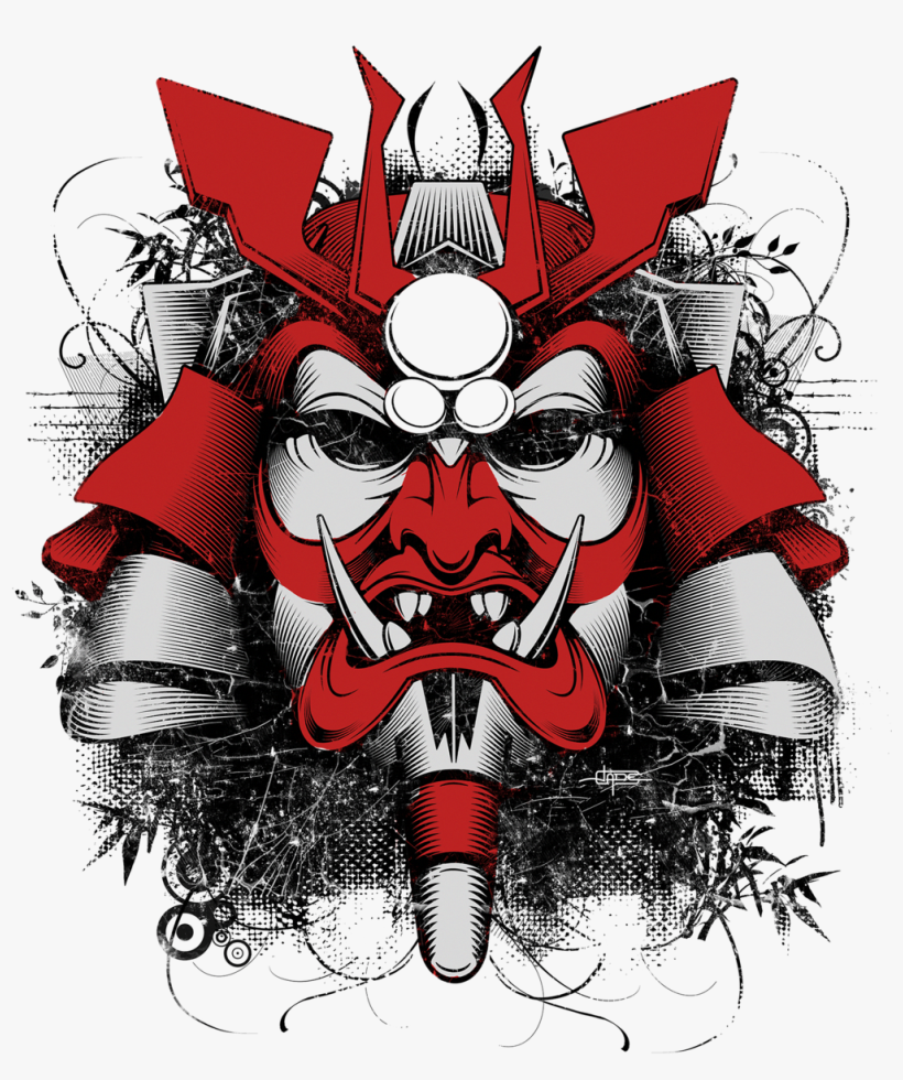 Oni Mask Wallpaper Art Samurai Mask PNG