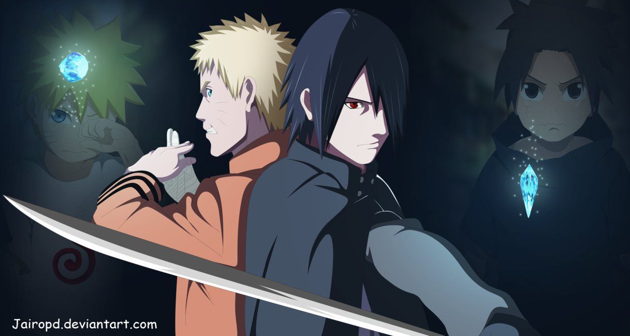 Naruto Y Sasuke (Friends forever) by JAIROPD. Anime, Naruto art