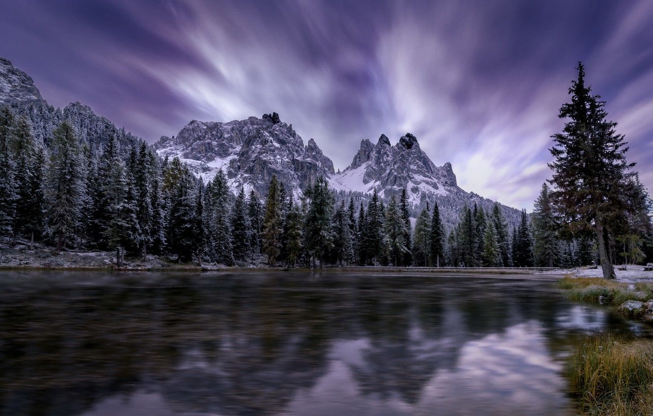 Wallpaper Dolomites, Lake Antorno, Northern Italy image for desktop, section пейзажи