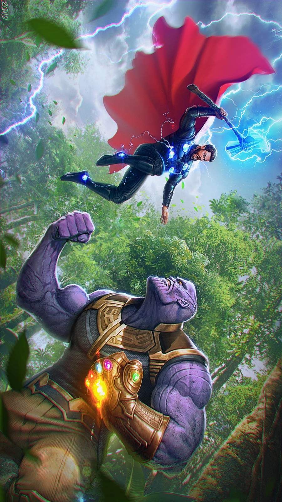Thor Vs Thanos IPhone Wallpaper. Thor Vs Thanos, Marvel