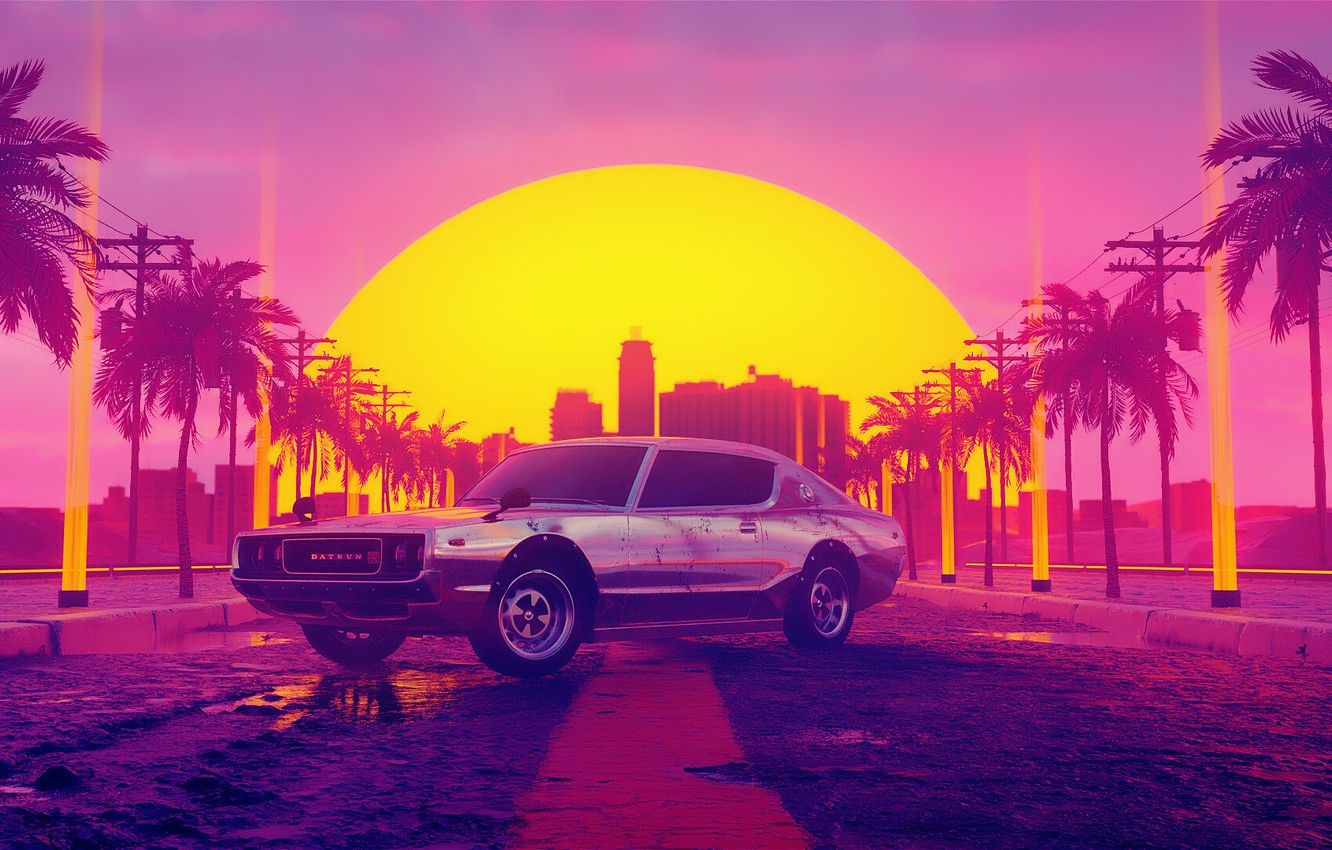 Wallpapers Sunset, Auto, Music, Machine, Style, Dawn, Backgrounds