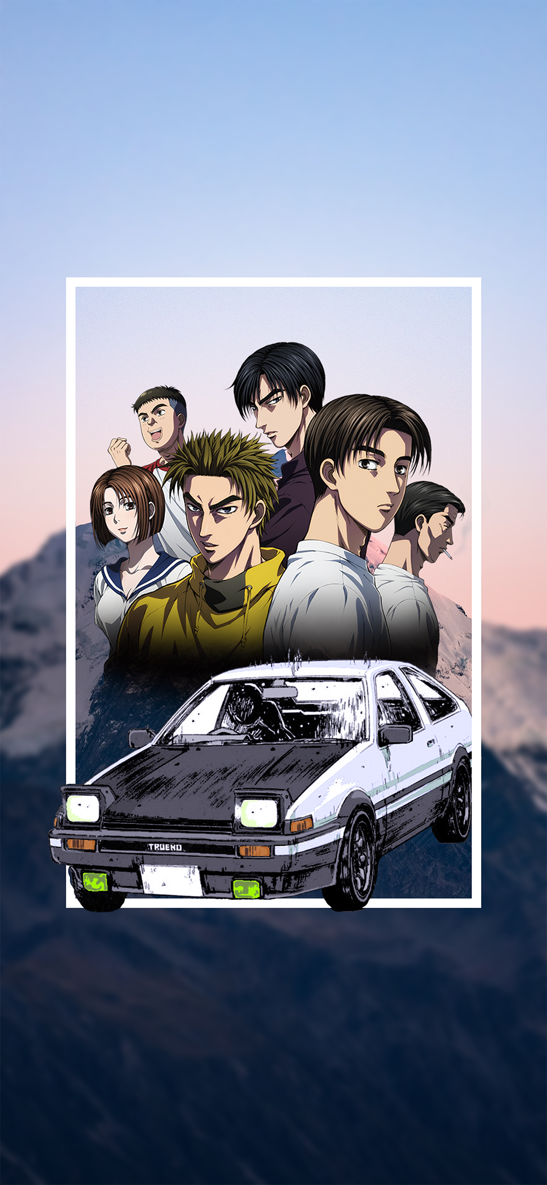 Anime Initial D (1080x2340) Wallpaper