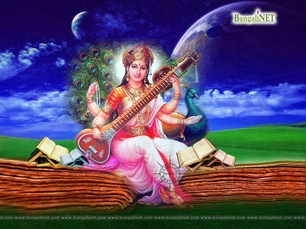 Saraswati Background. Saraswati