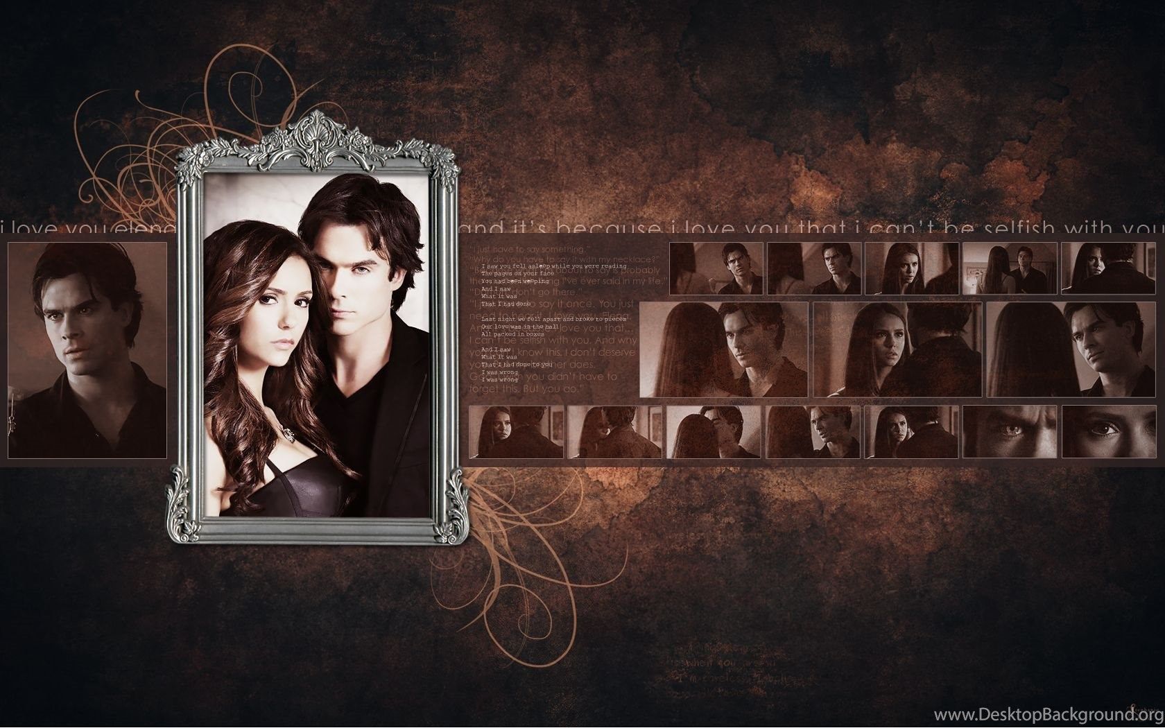Damon & Elena The Vampire Diaries TV Show Wallpaper 17123319