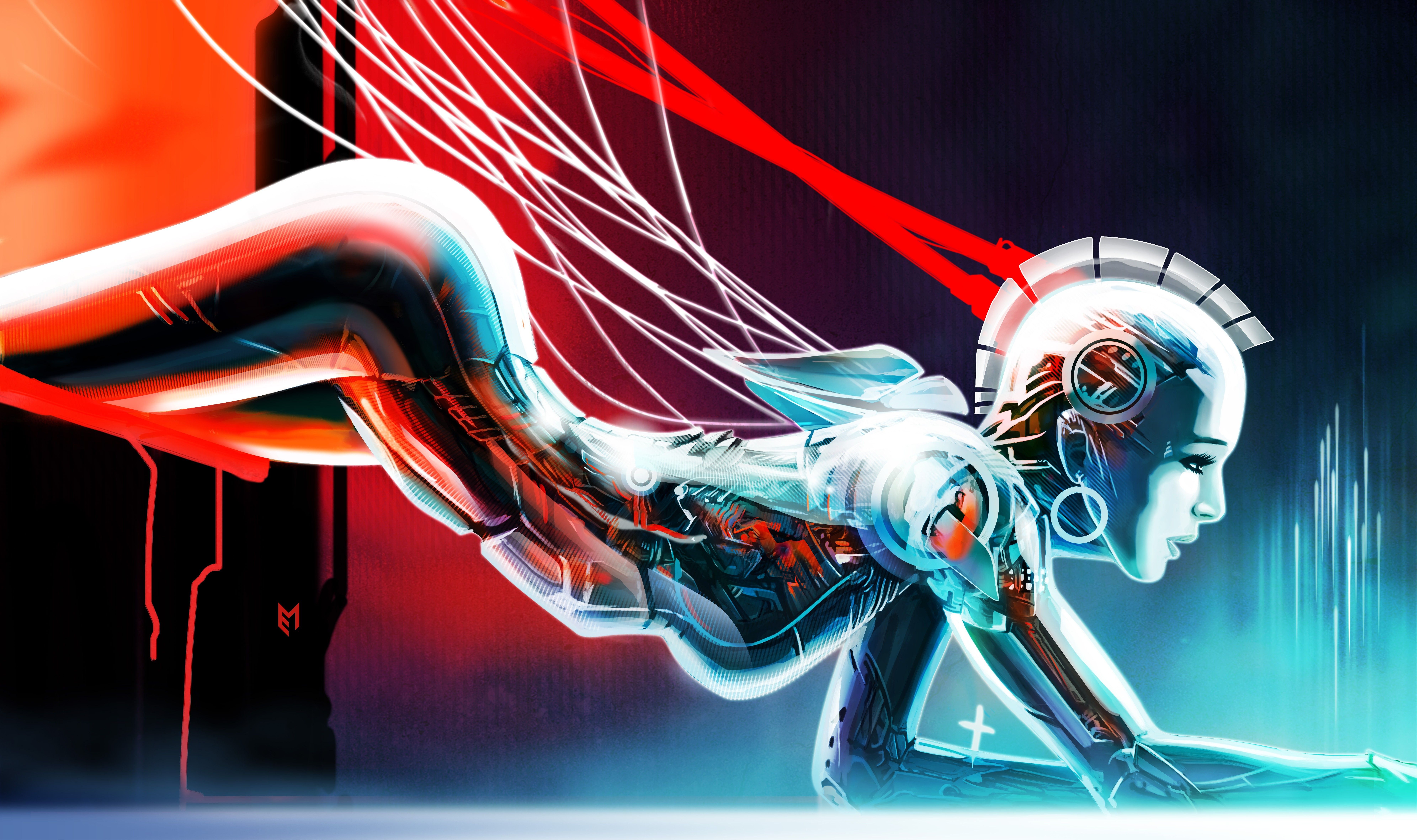 artwork, Fantasy Art, Concept Art, Cyborg, Women, Robot Wallpaper HD / Desktop and Mobile Background