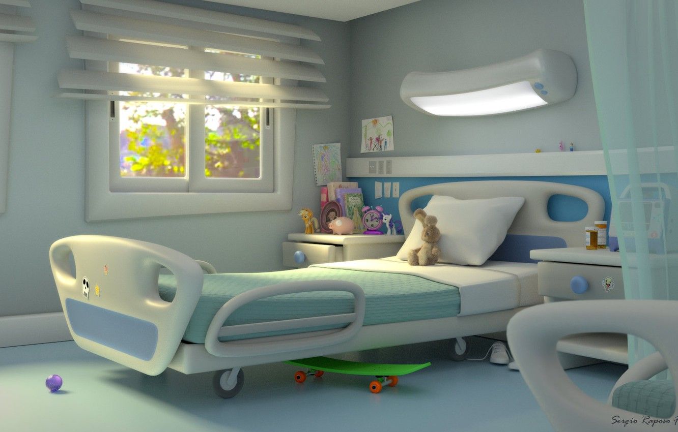 Wallpapers toys, bed, the room, chamber, hospital image for.