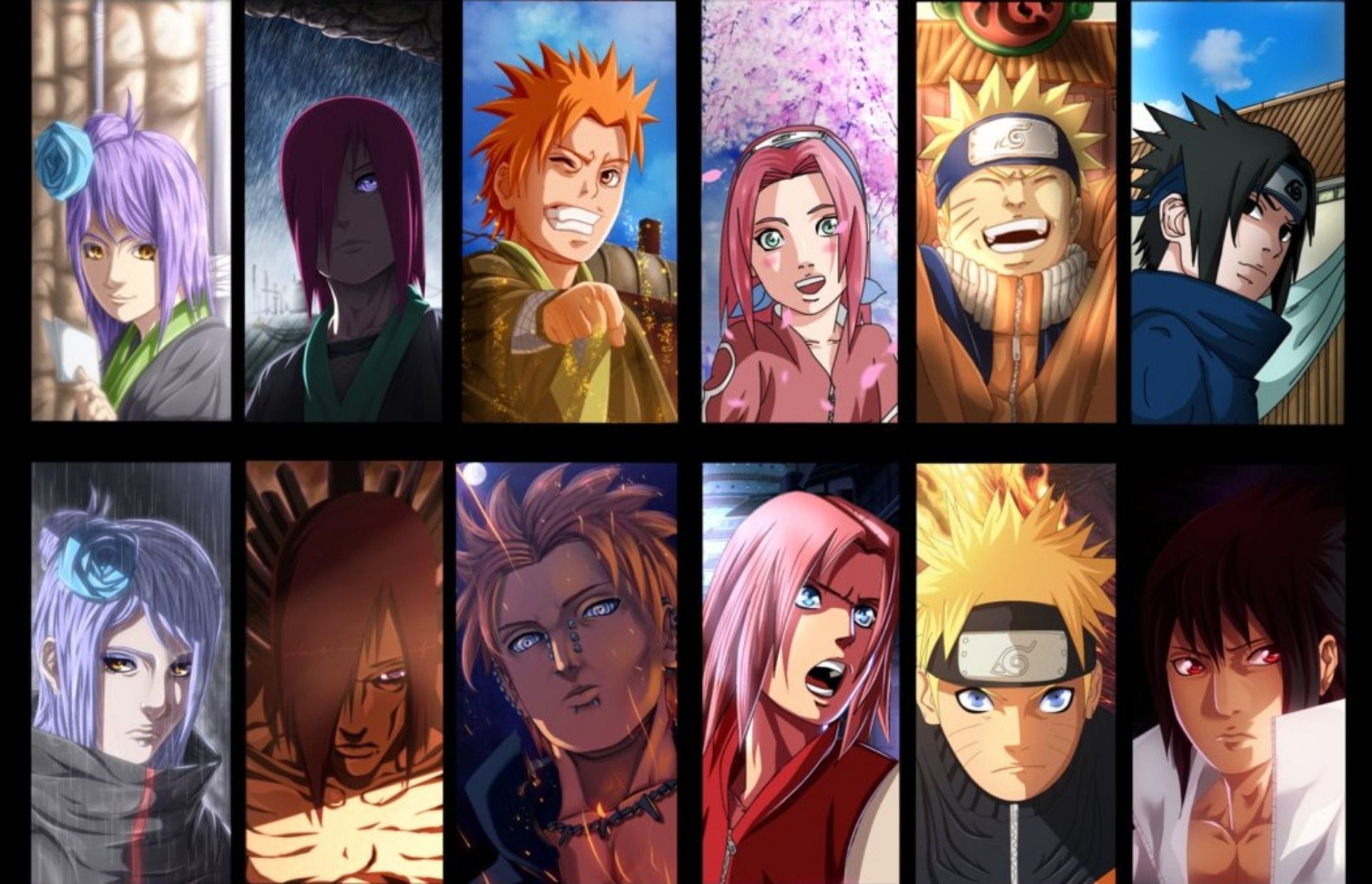 Wallpaper of Konan, Nagato, Yahiko, Naruto, Sakura, Sasuke