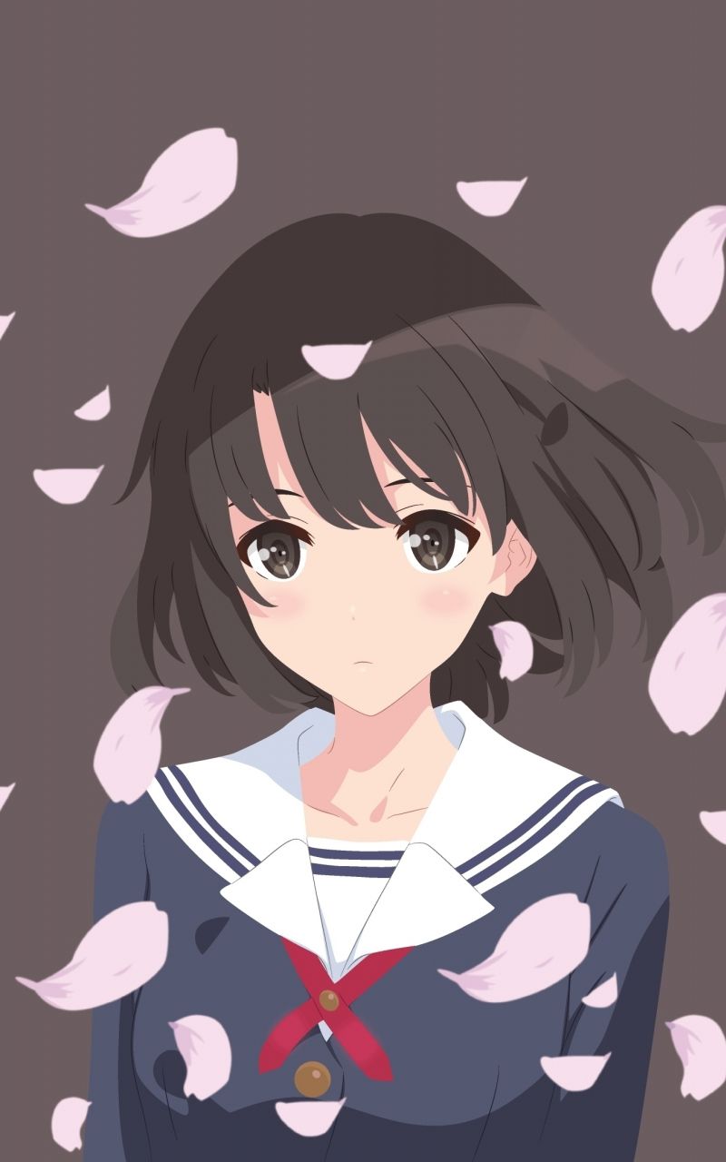 Download 800x1280 wallpaper cute, anime, megumi kato, anime girl