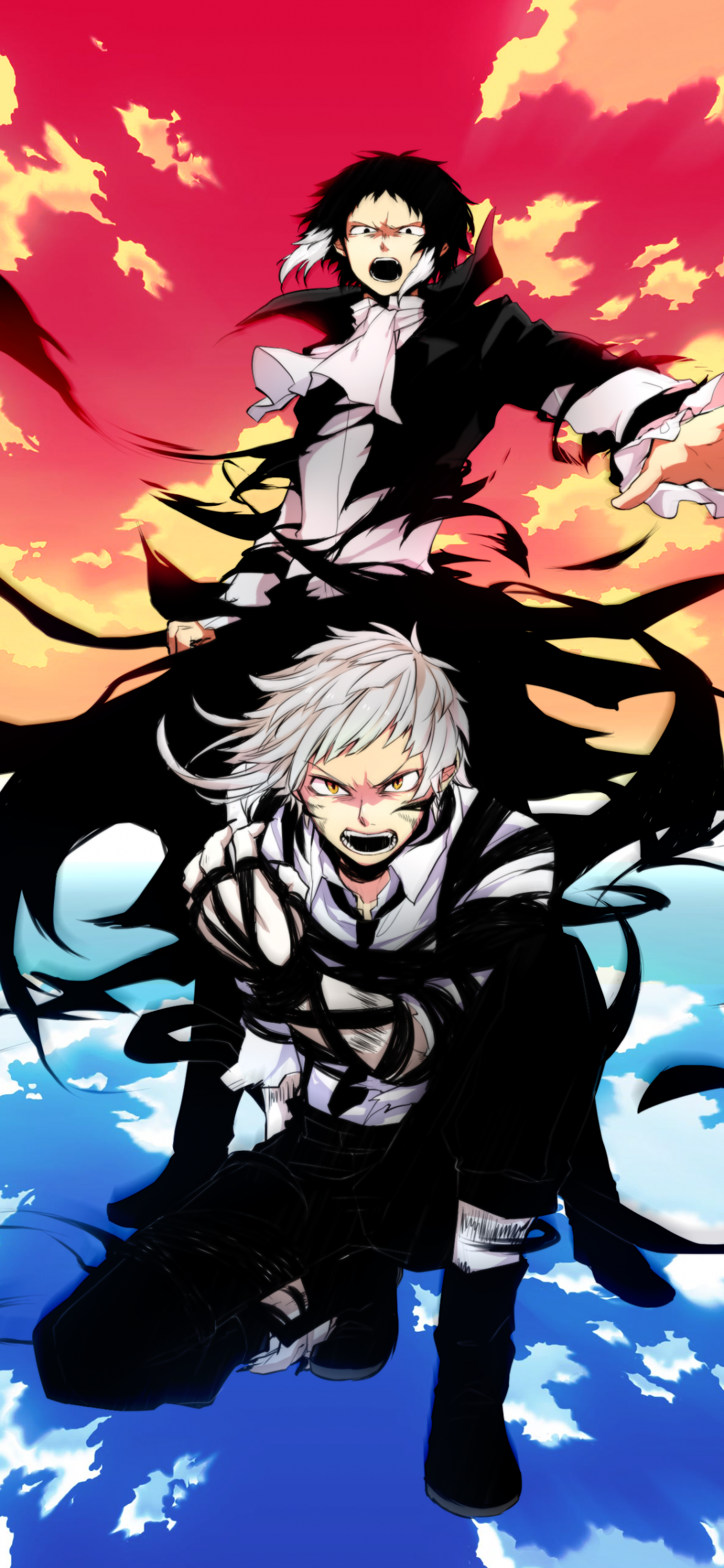 Download 1125x2436 Bungou Stray Dogs, Nakajima Atsushi, Akutagawa