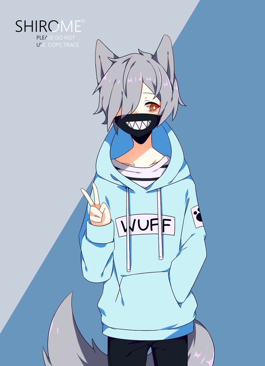Free: Anime Wolf Boy Chibi Cute Anime Wolf Boy Cute Boy - Chibi Anime Boy -  nohat.cc