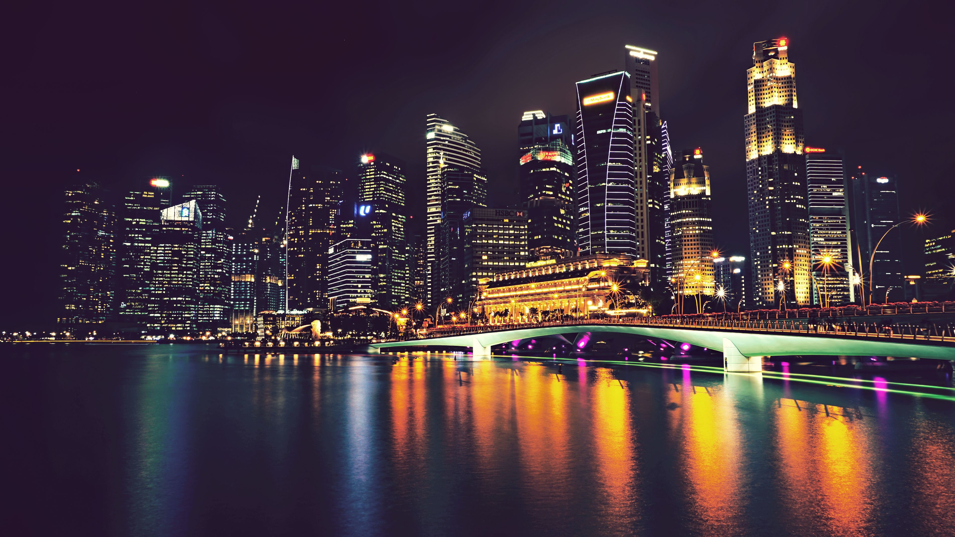 Singapore 4k Ultra HD Wallpaper. Background Imagex2160