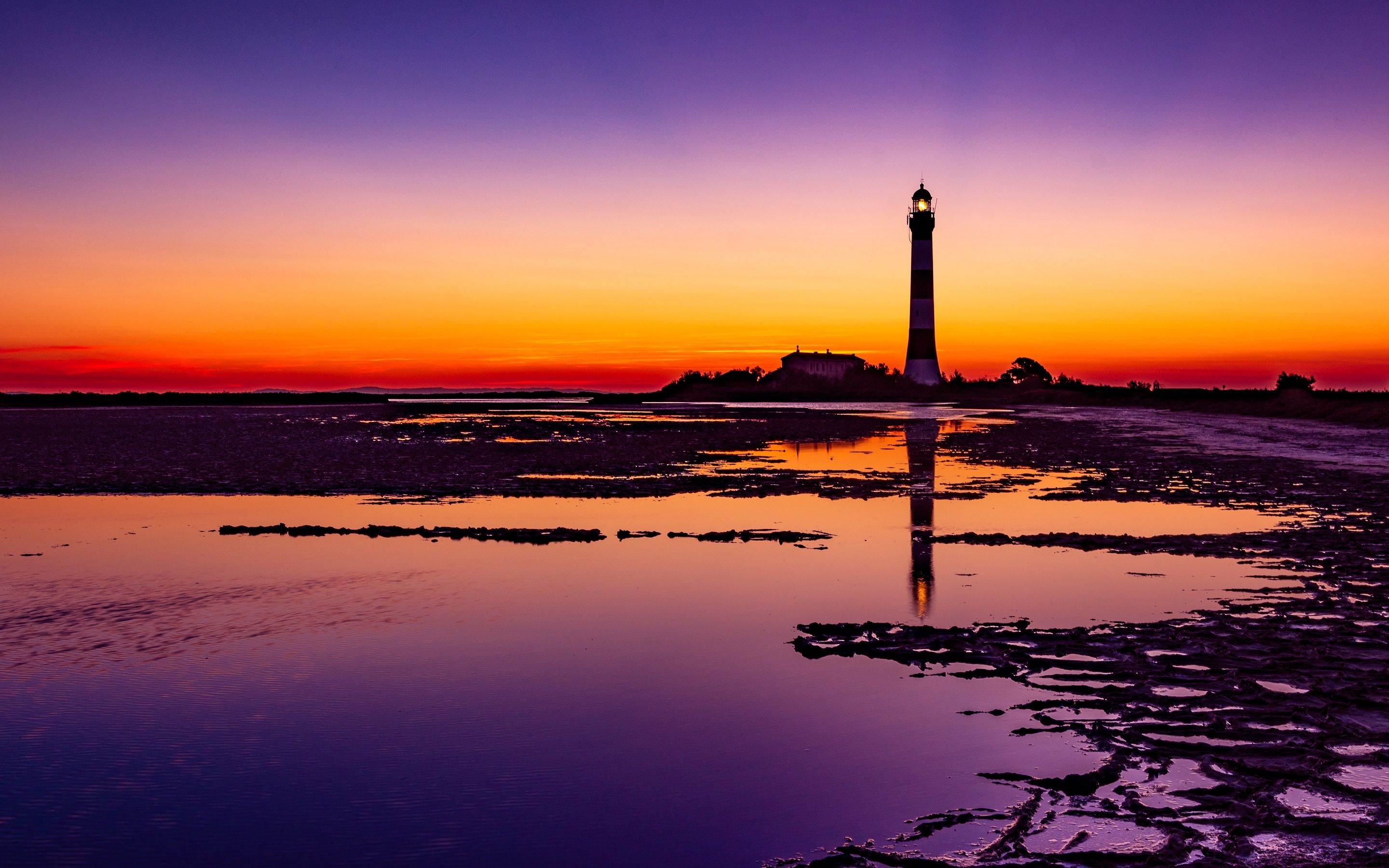 Lighthouse Colorful Sunrise 4k Macbook Pro Retina HD 4k