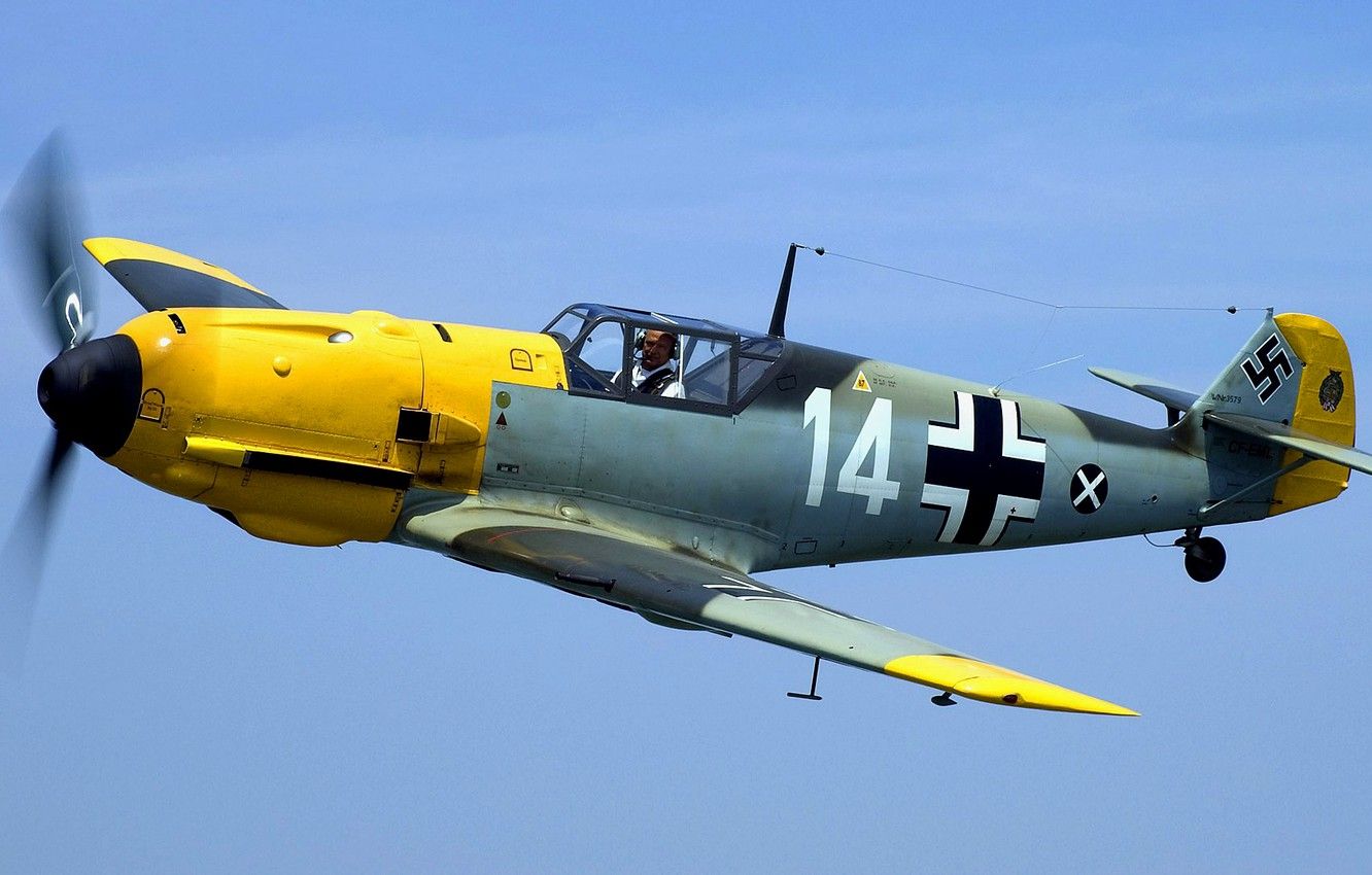 Wallpaper Flight, The Plane, Fighter, Pilot, Propeller, Me 109