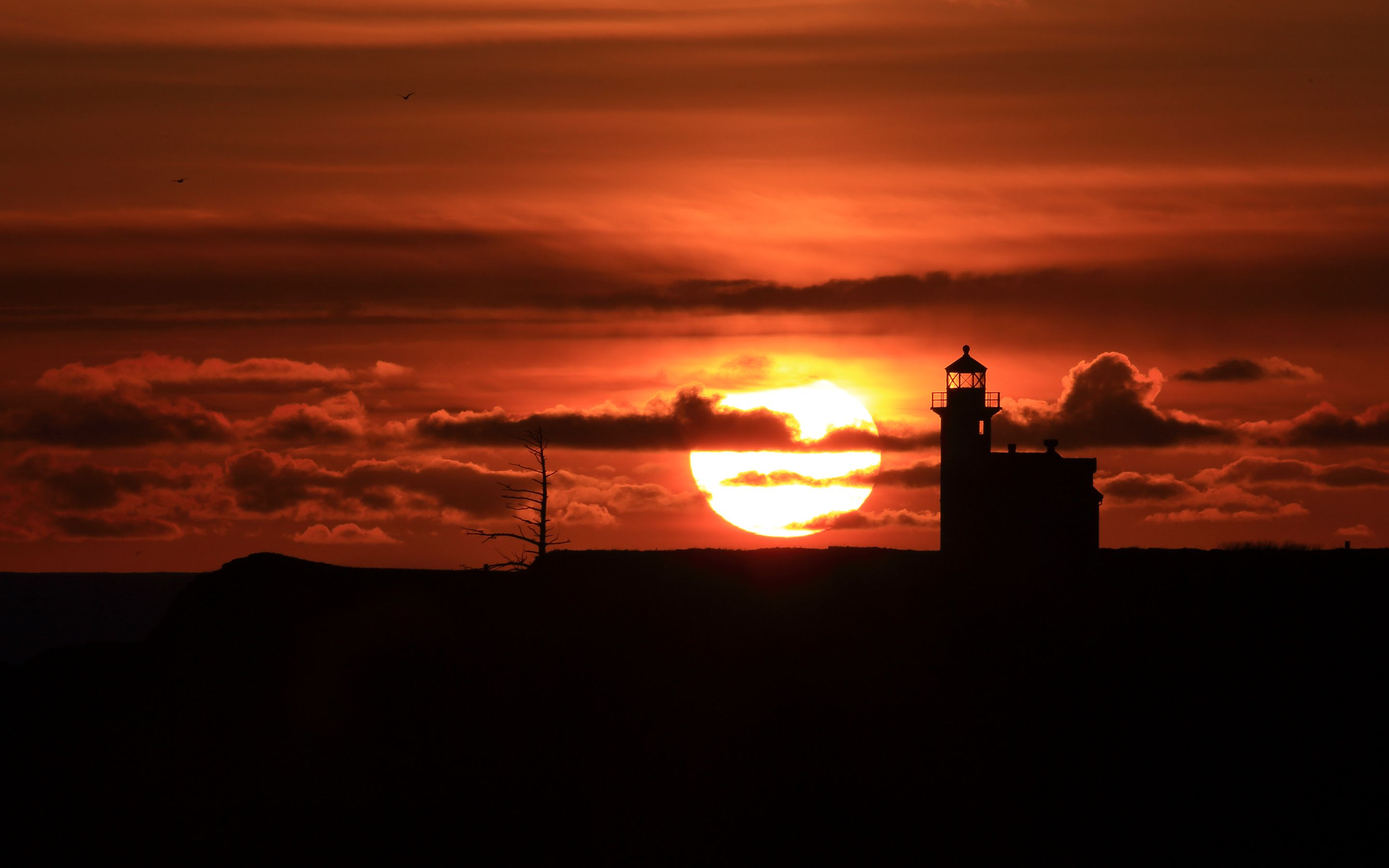 Lighthouse Sunset Wallpaper