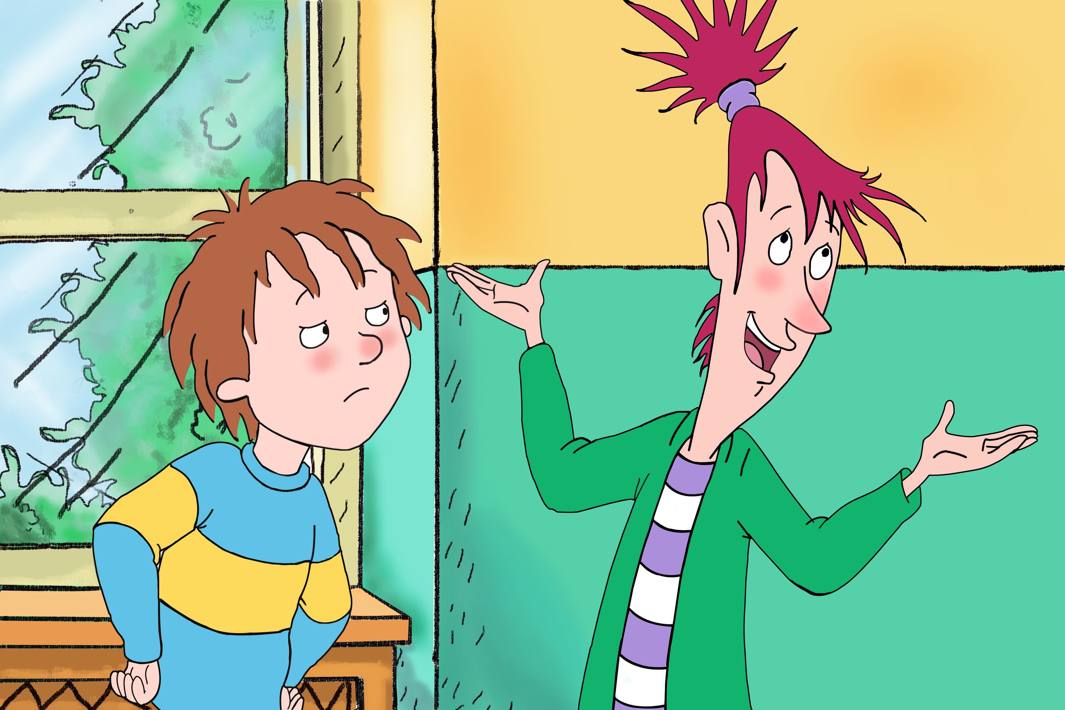 Remake of Horrid Henry cartoon in Digital Painting