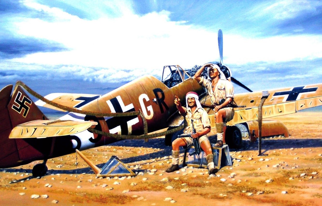 Wallpaper desert, figure, Messerschmitt, Me- Air force, Bf.109