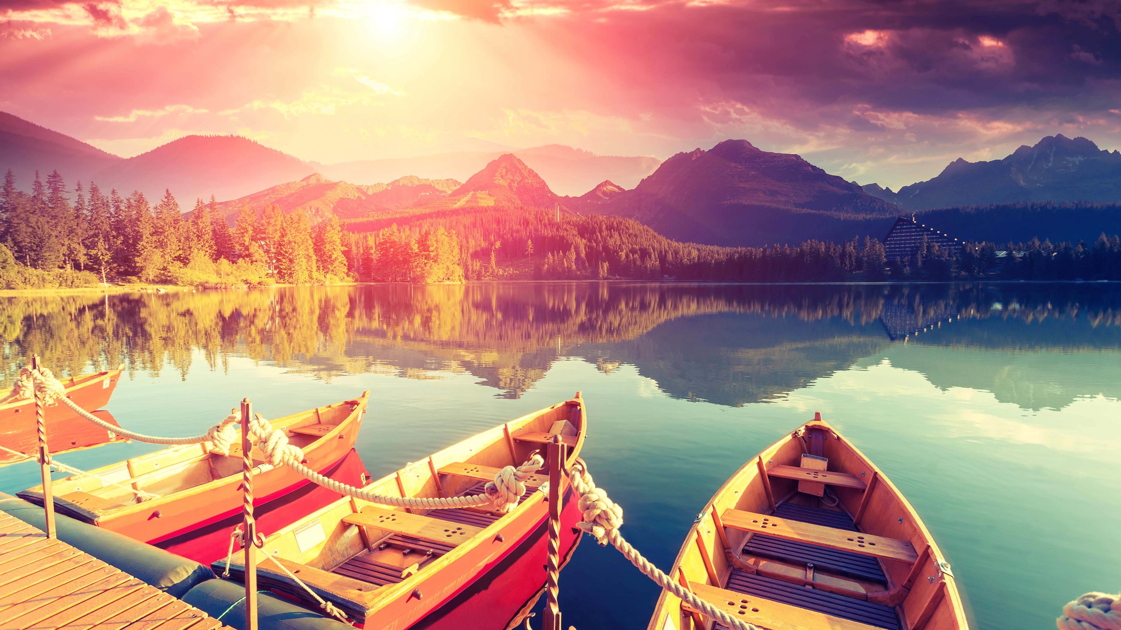 Lake Boats Reflection Wallpapers - Wallpaper Cave