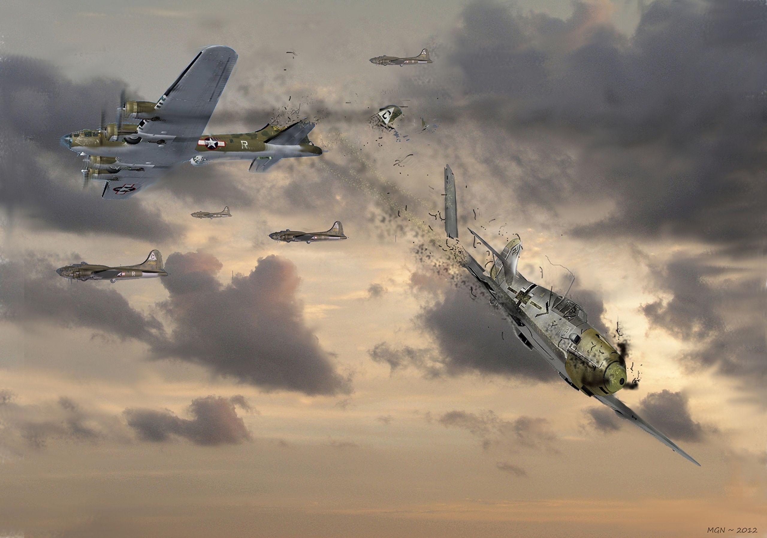 Desktop Wallpaper Fighter Airplane Airplane Me 109 vs 2560x1798