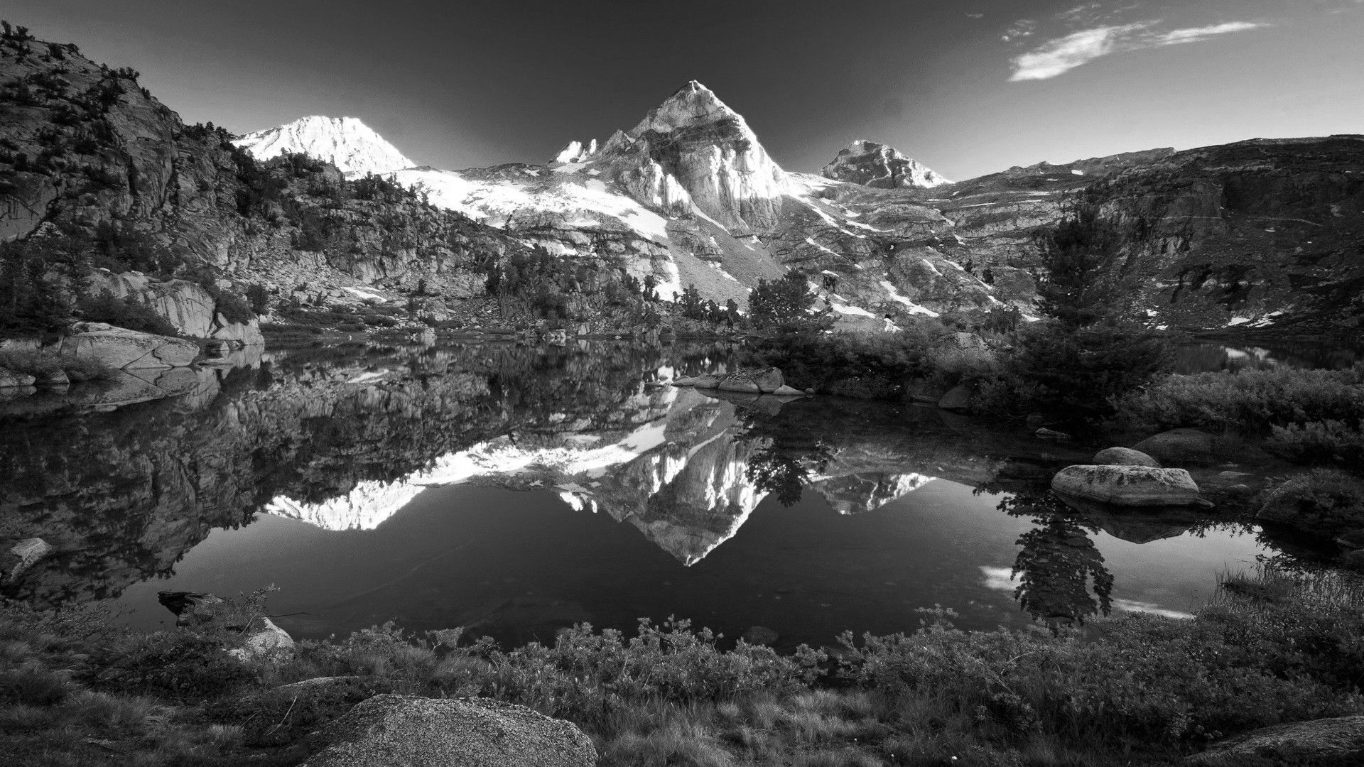 Norway, Landscape, Monochrome, Mountain Wallpaper HD / Desktop