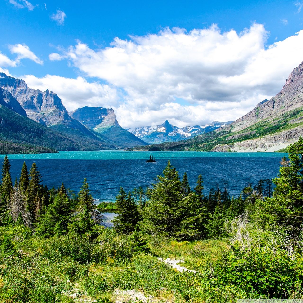 Saint Mary Lake Glacier National Park Ultra HD Desktop Background