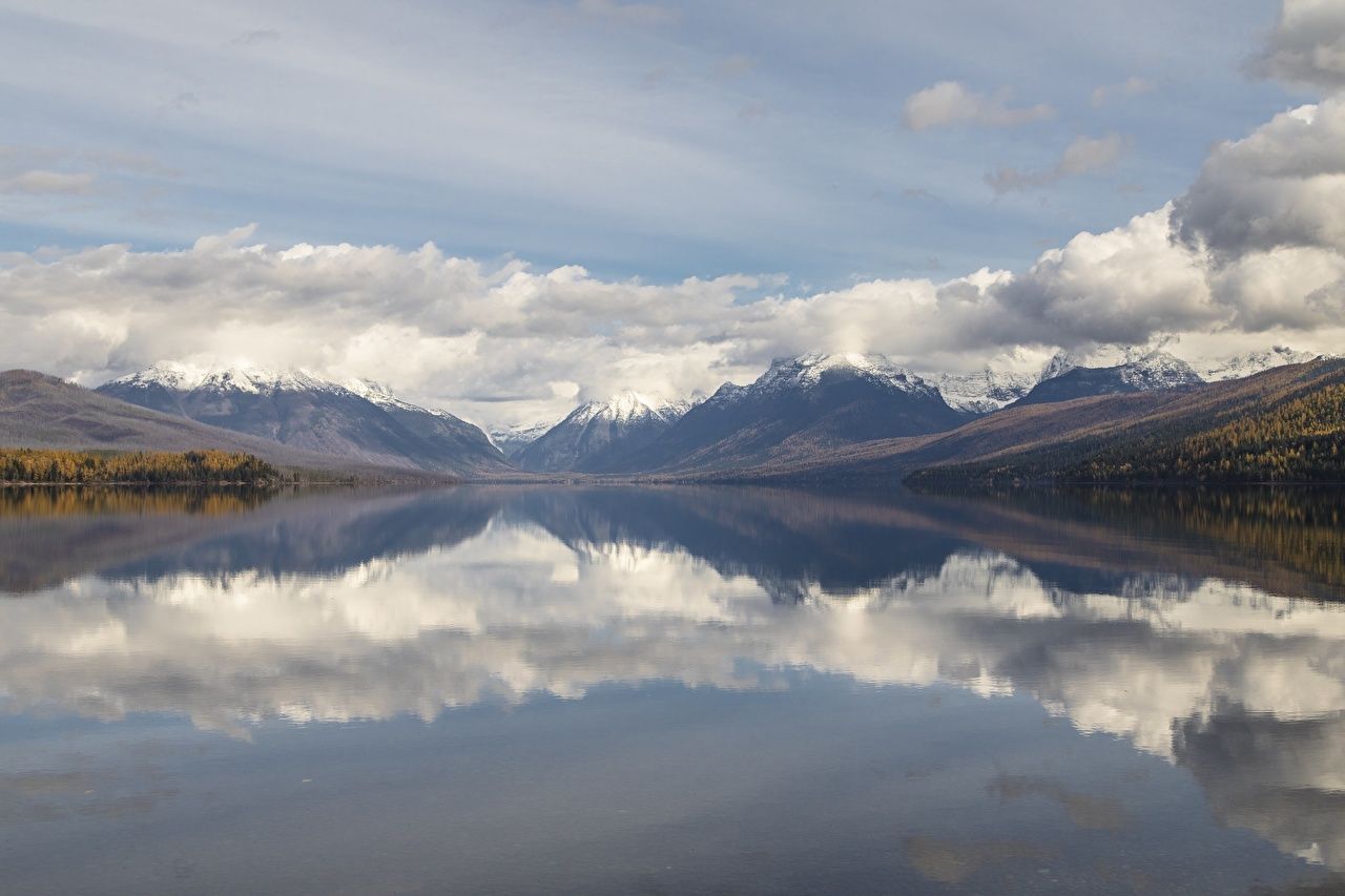 Image USA McDonald Lake, Glacier National Park, Montana state Nature