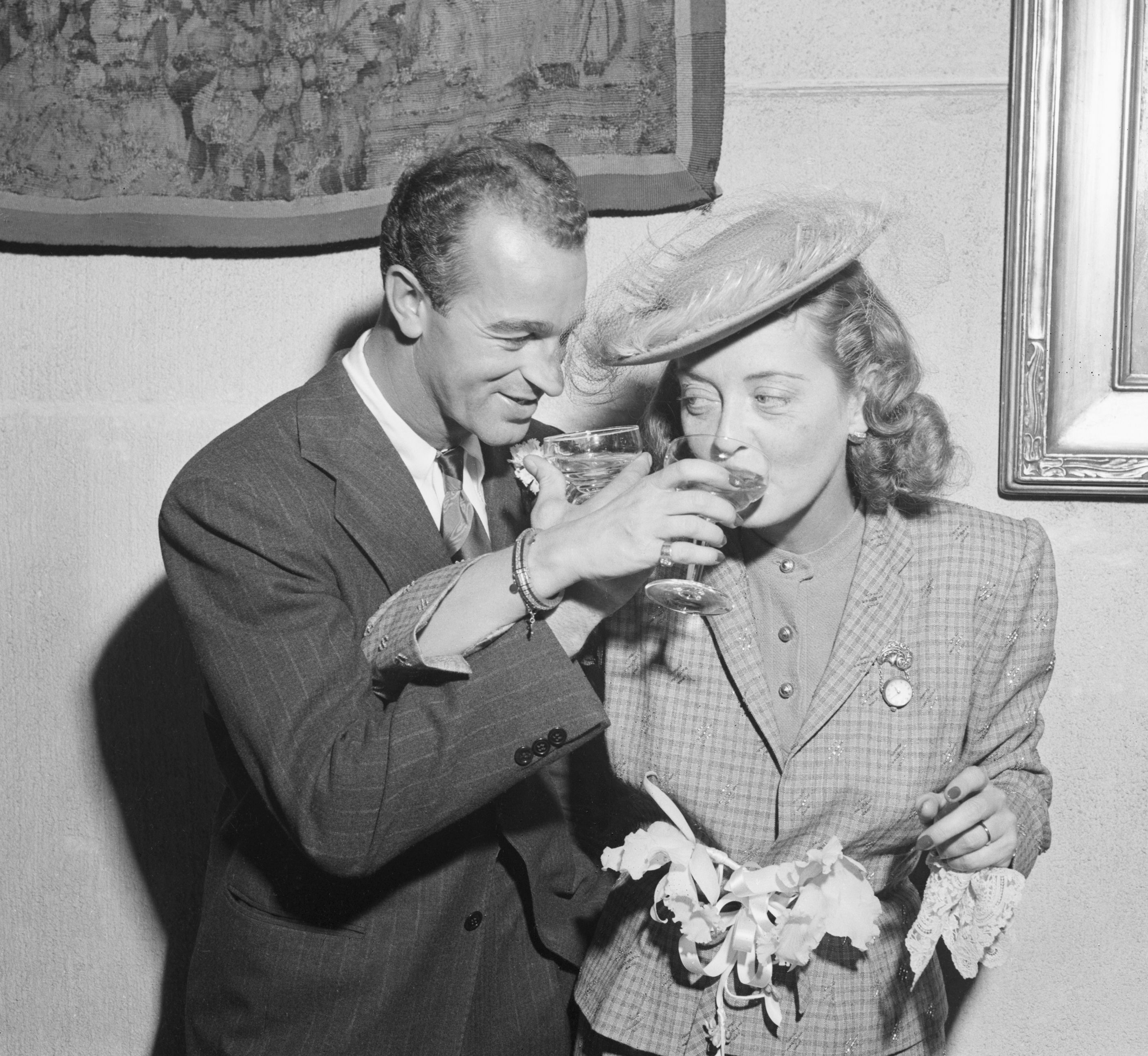 Rare Vintage Photo of Hollywood Legends on Their Wedding Day