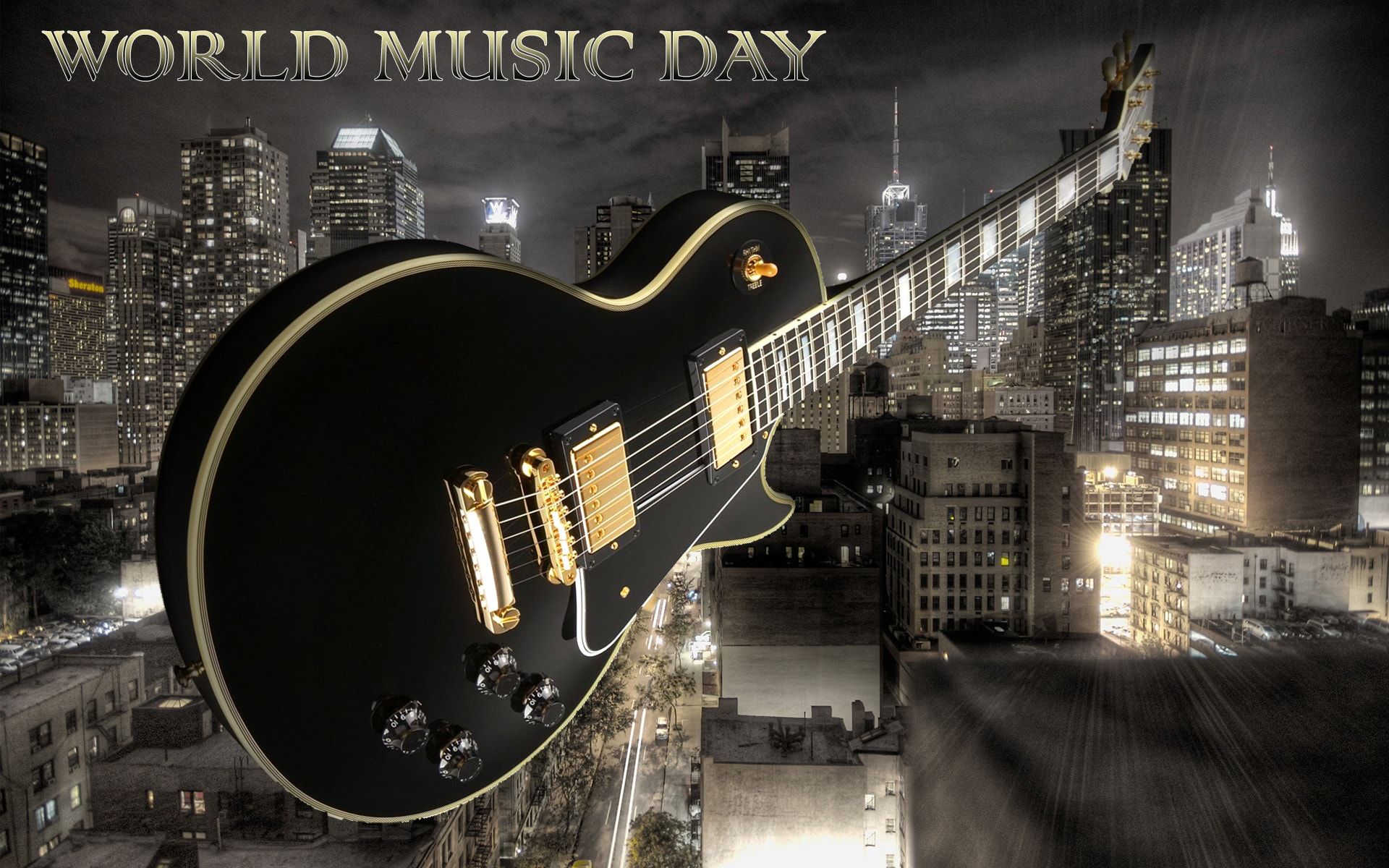 Free download Happy World Music Day Guitar Around The World