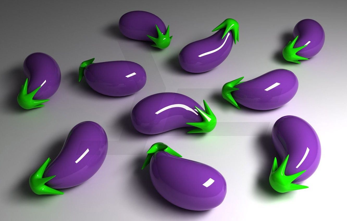 Wallpaper Purple, Reflection, 3 D, Eggplant Image For Desktop
