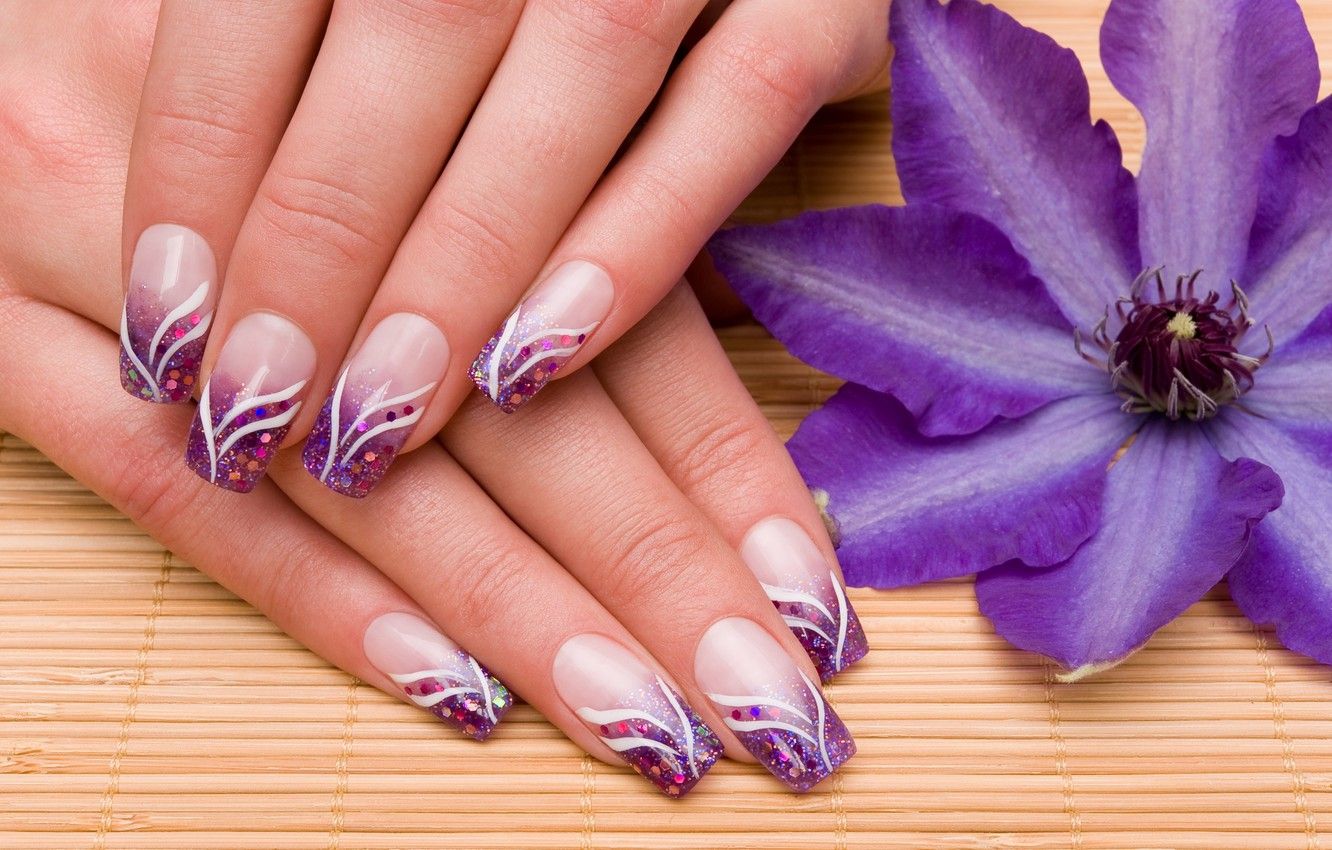 Wallpaper flower, hands, manicure image for desktop, section