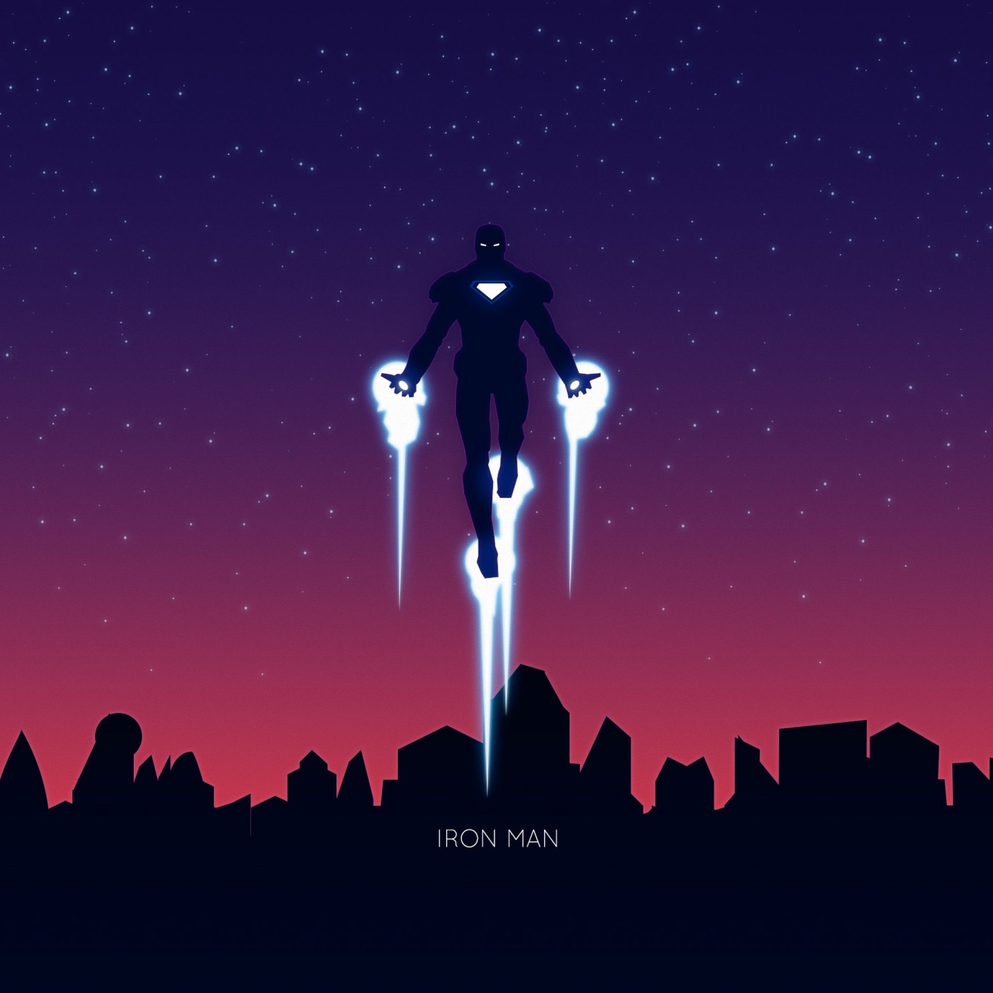 Wallpaper Iron Man, Fan art, Minimal, HD, Movies