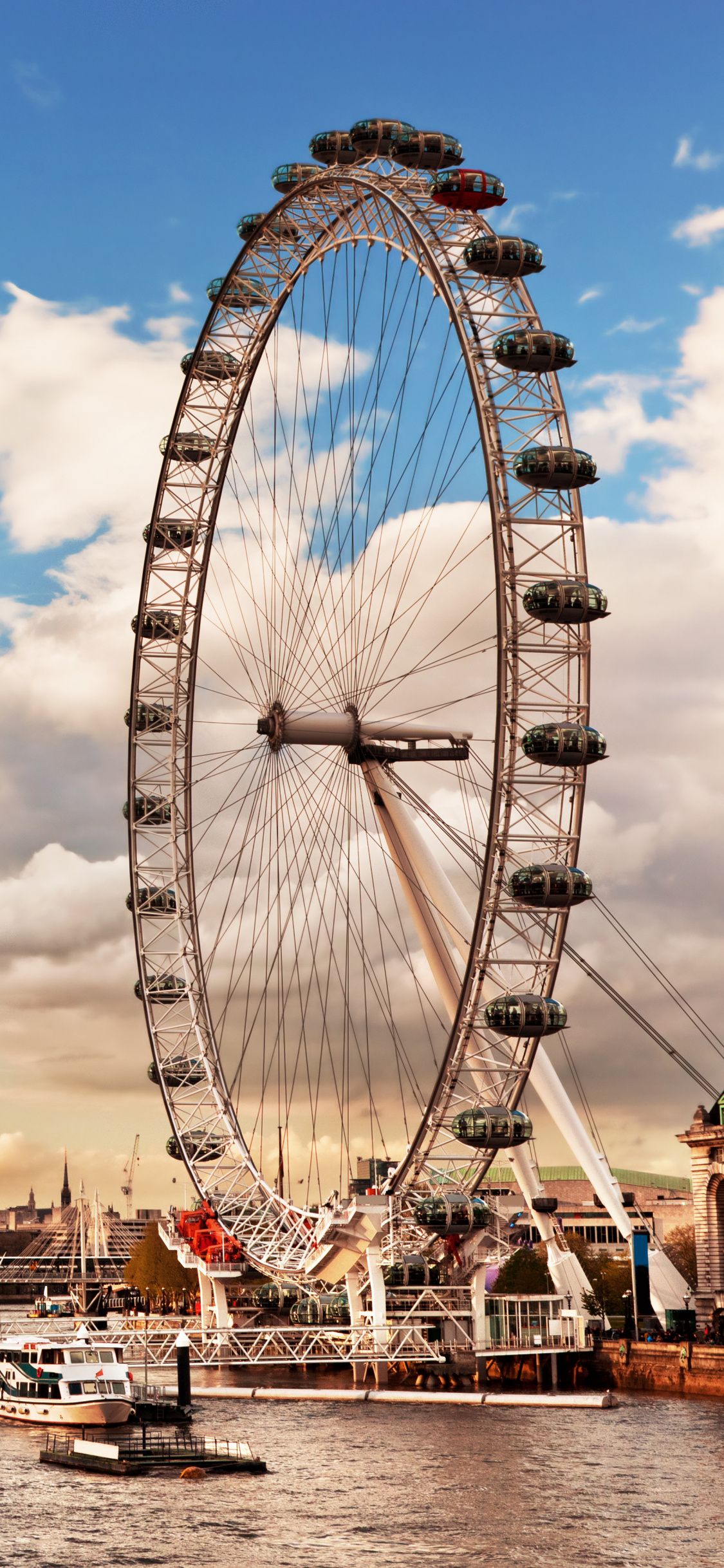 London Eye Colorful Ferris Wheel iPhone Wallpapers Free Download