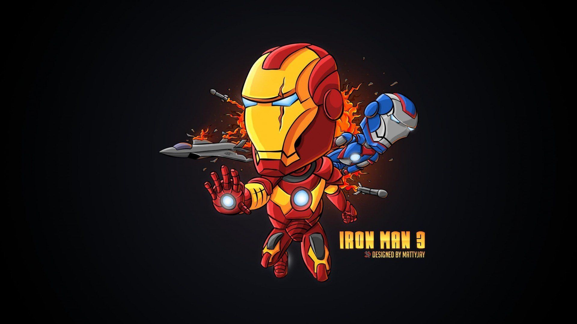 iron man cartoon wallpaper