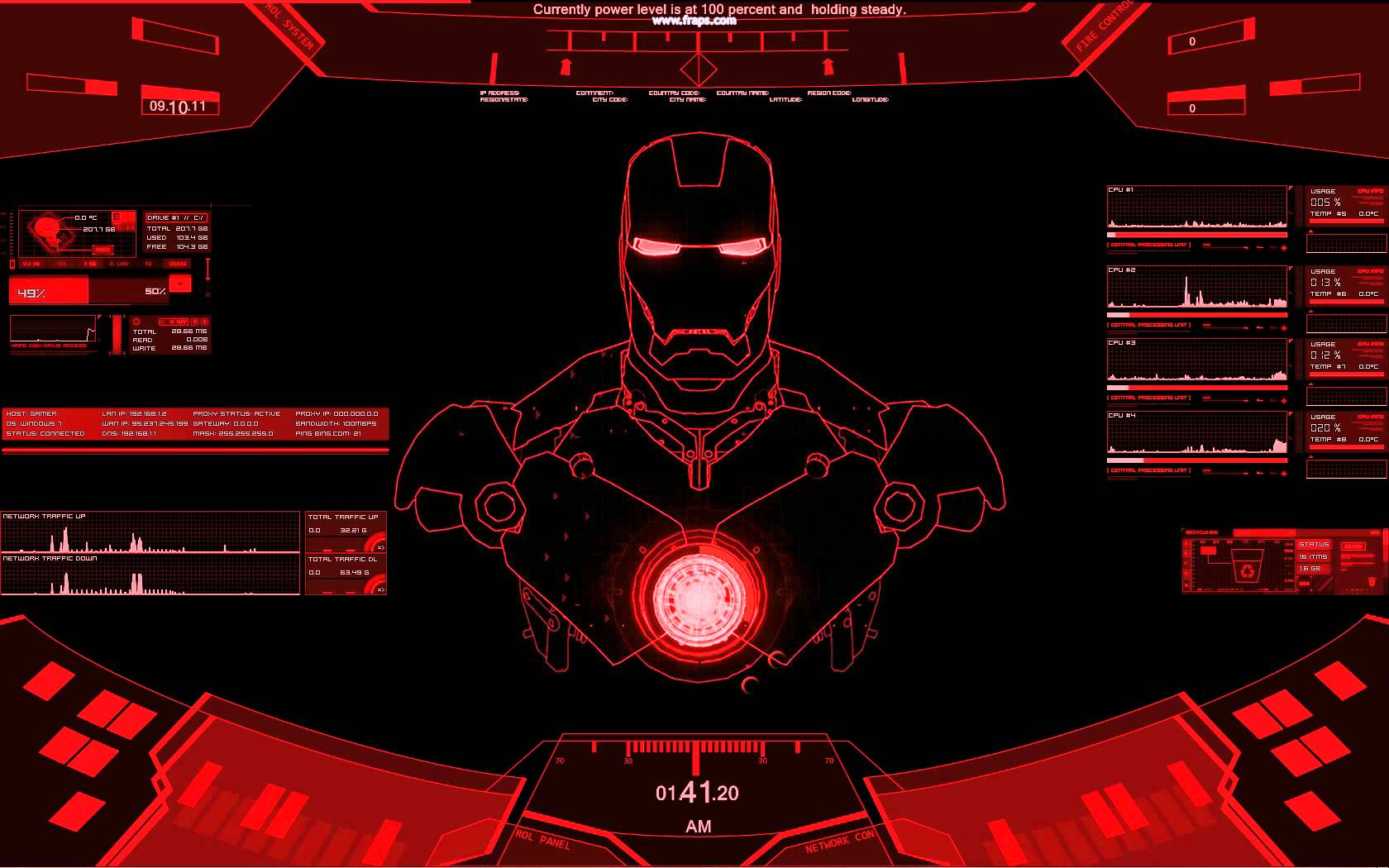Iron Man Jarvis Animated Wallpaper