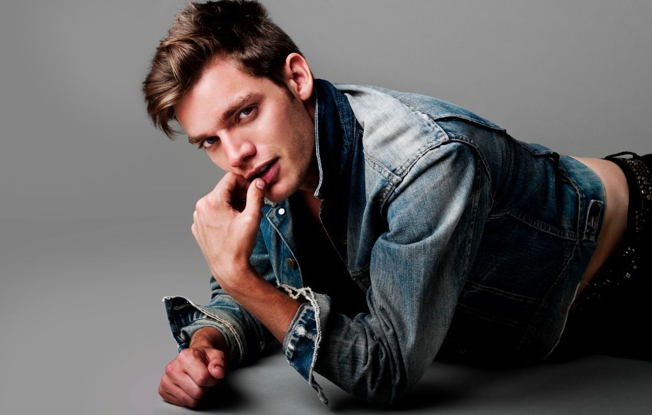 Dominic Sherwood photographed by Justin Campbell for Just Jared