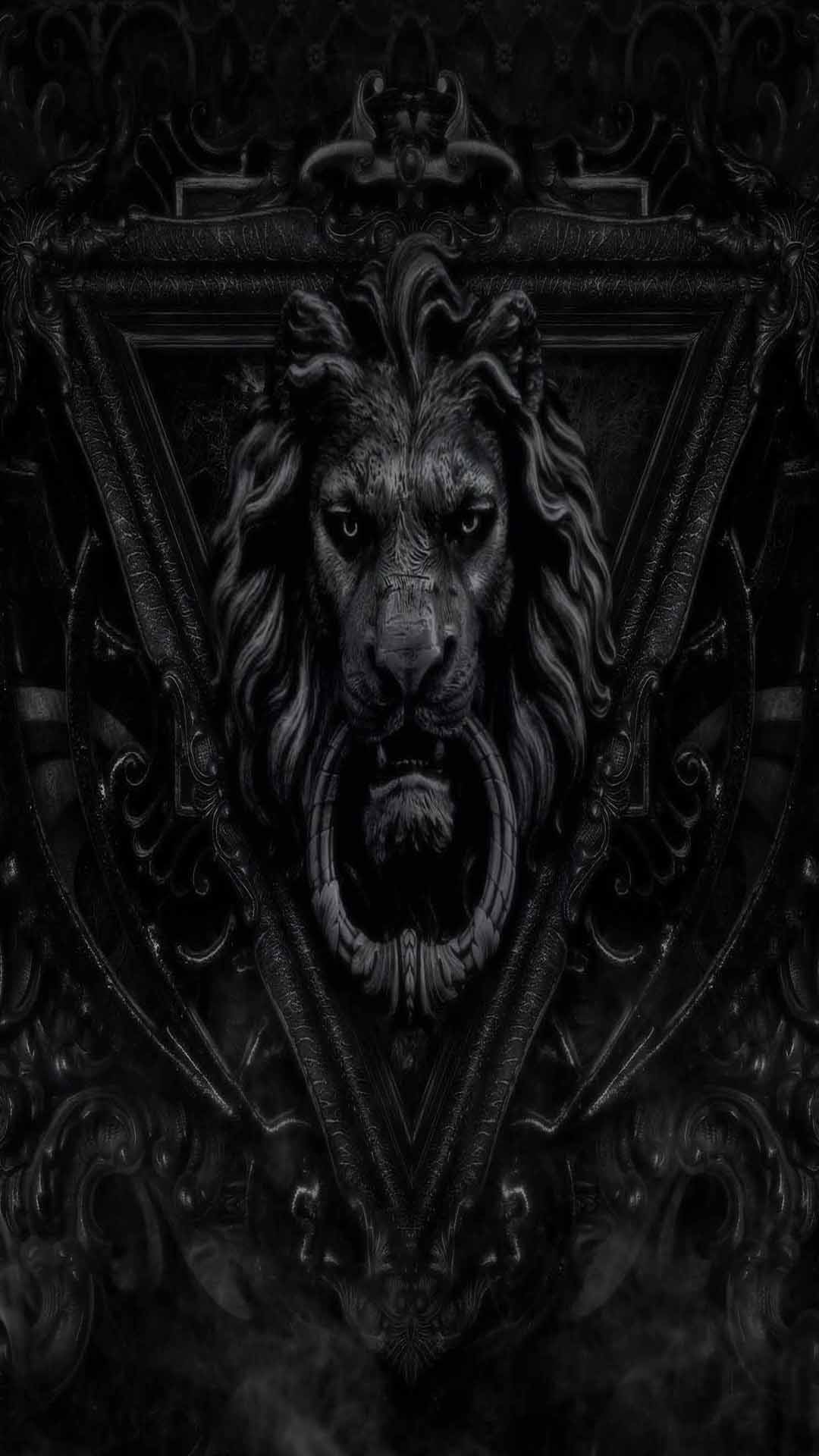Dark lion iphone 5s full HD wallpaper free download. iPhone