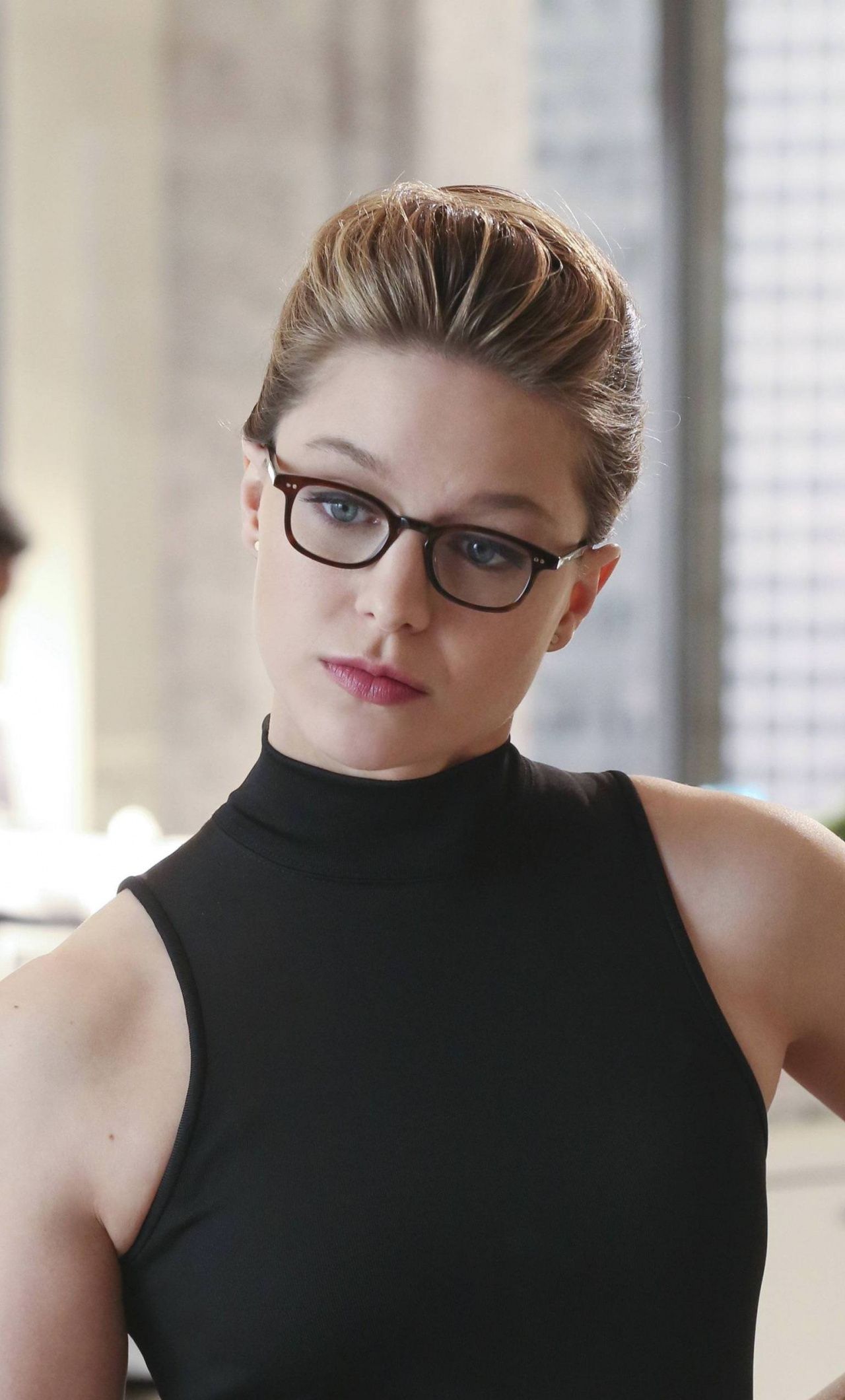 Download Melissa Benoist, office wear, glasses, beautiful