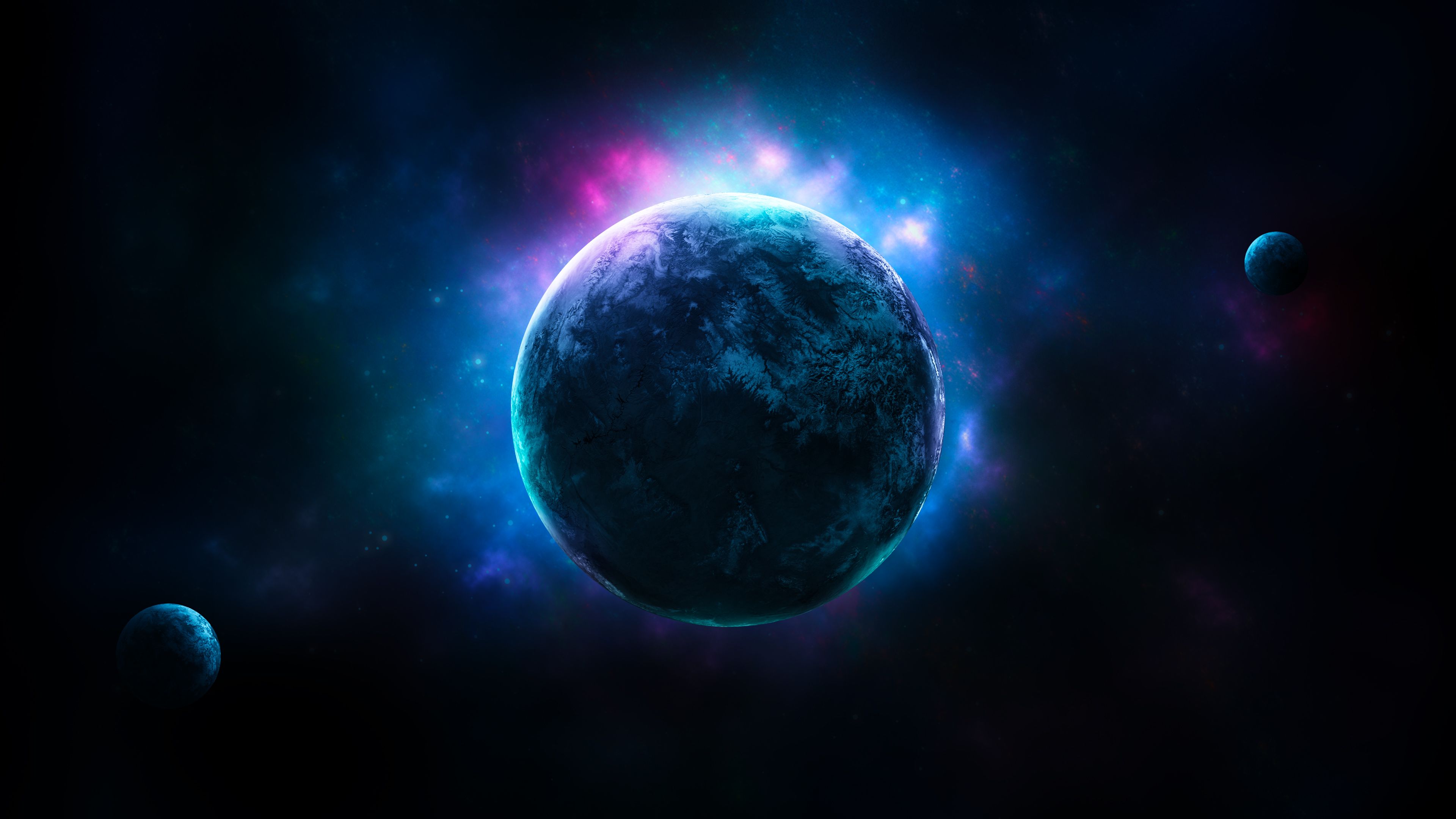 Wallpaper Planets, Dark space, 4K, Space,. Wallpaper for iPhone, Android, Mobile and Desktop