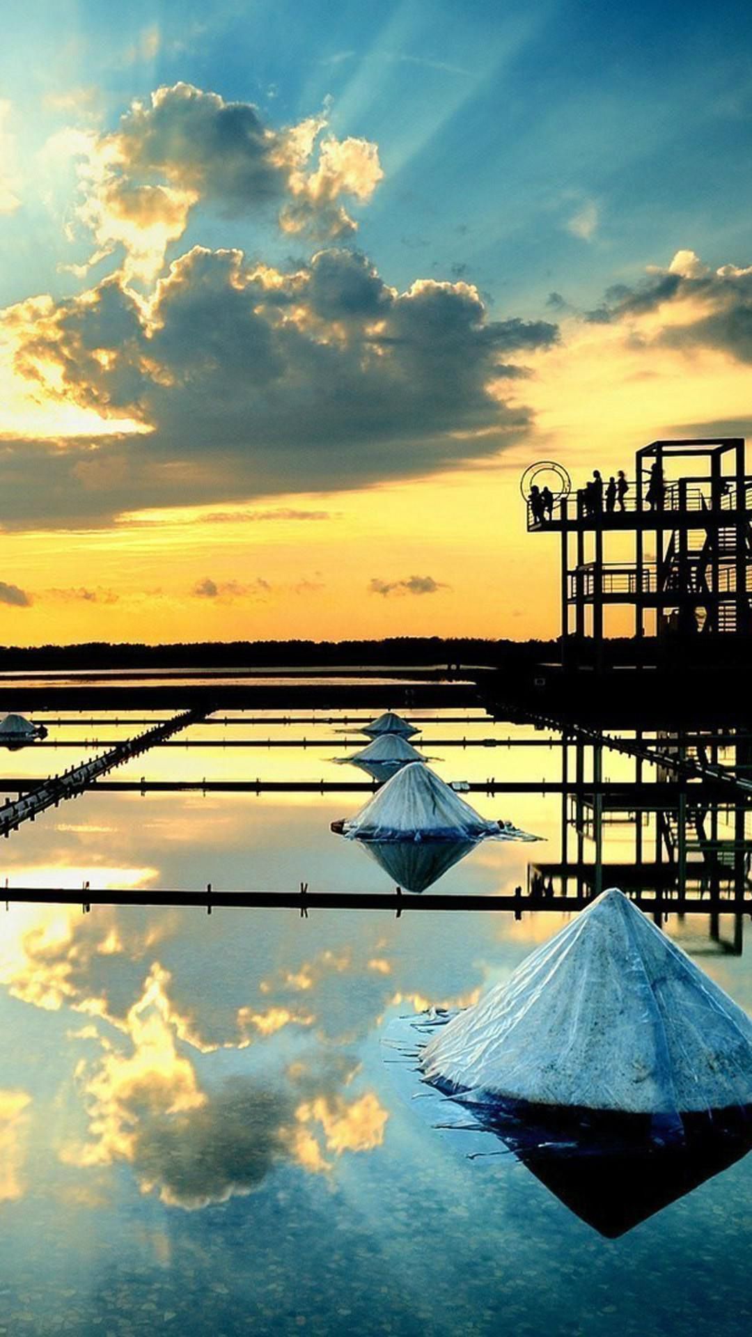 Beautiful Morning Light Sunshine Clouds iPhone 8 Wallpaper