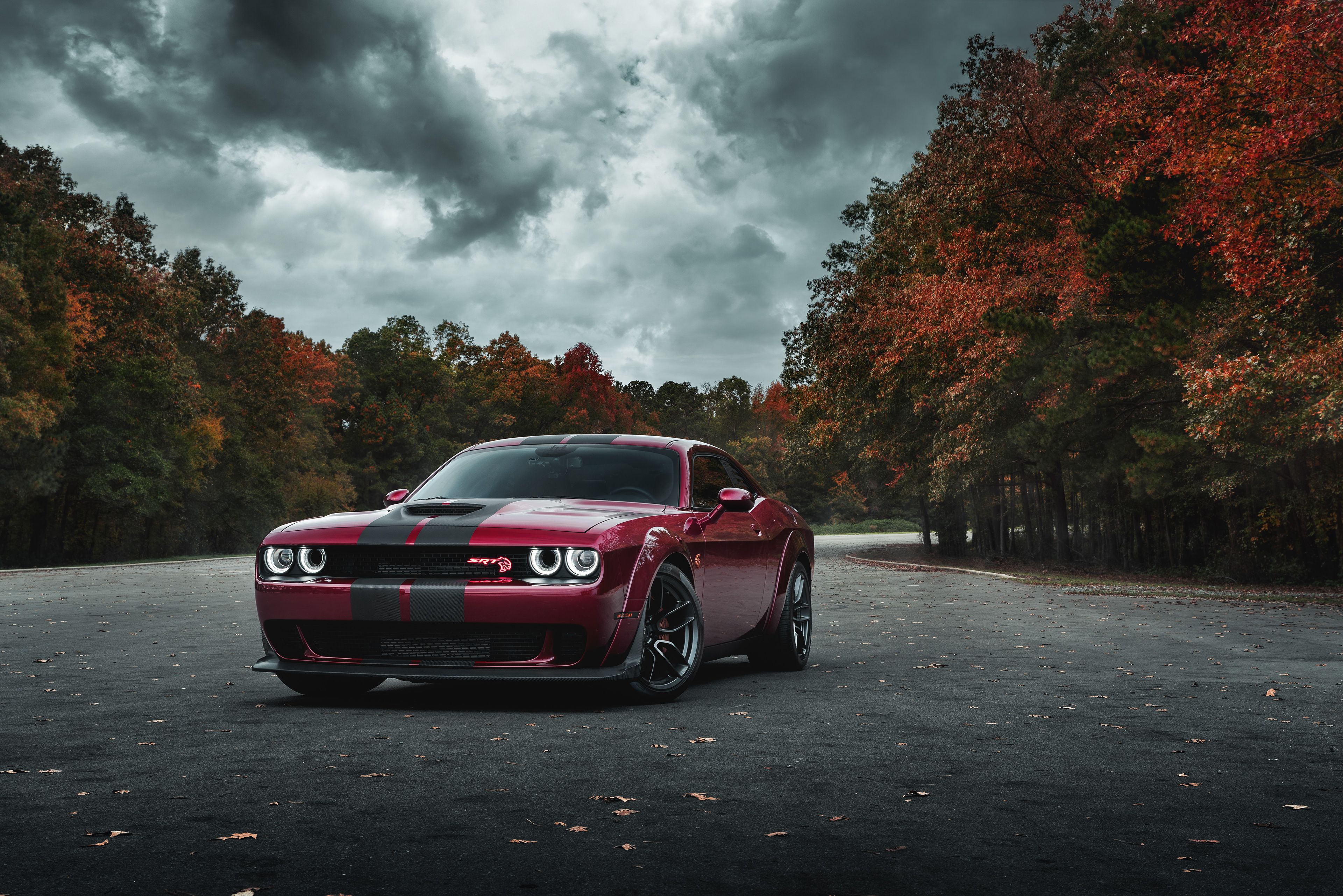Dodge Challenger SRT Hellcat Widebody Front Look 4k 2048x1152 Resolution HD 4k Wallpaper, Image, Background, Photo and Picture
