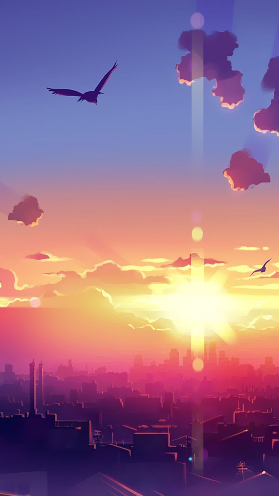 Sunrise City Morning Android Wallpaper free download
