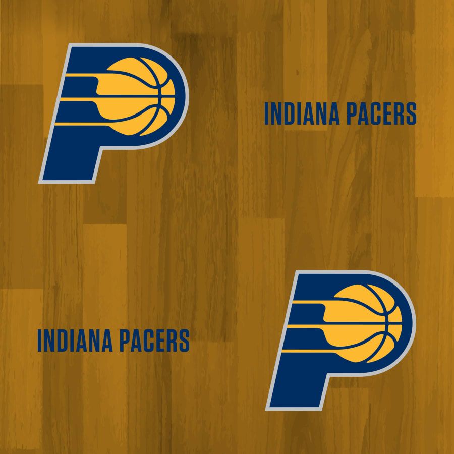 Indiana Pacers: Hardwood Pattern (Yellow) Licensed