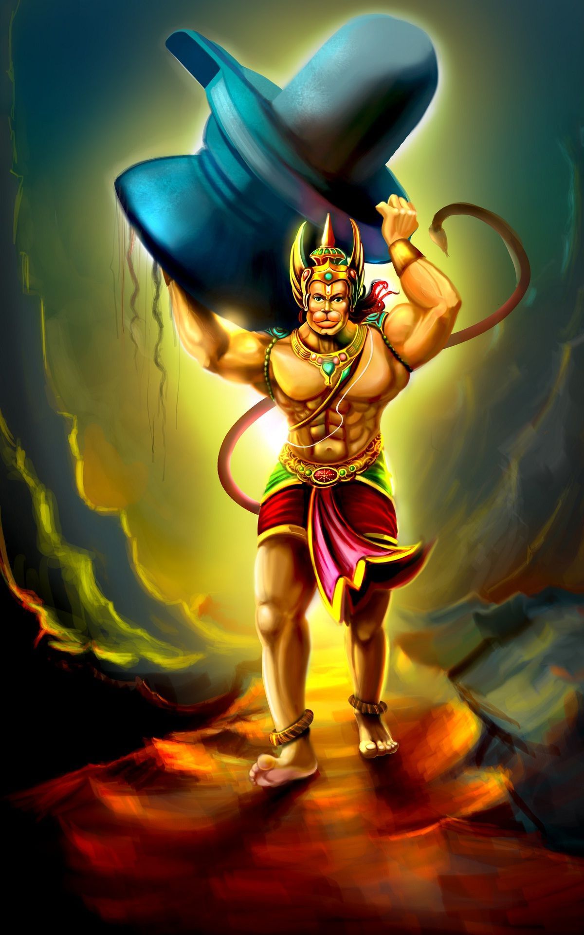 Lord Hanuman Angry Animated Wallpaper HD