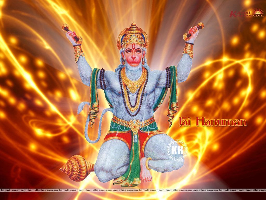 Hanuman Holding Food Live Wallpaper - free download