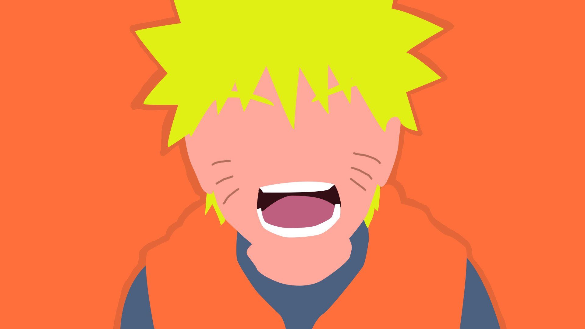 Minimalistic Naruto smiling HD Wallpaper. Background Image