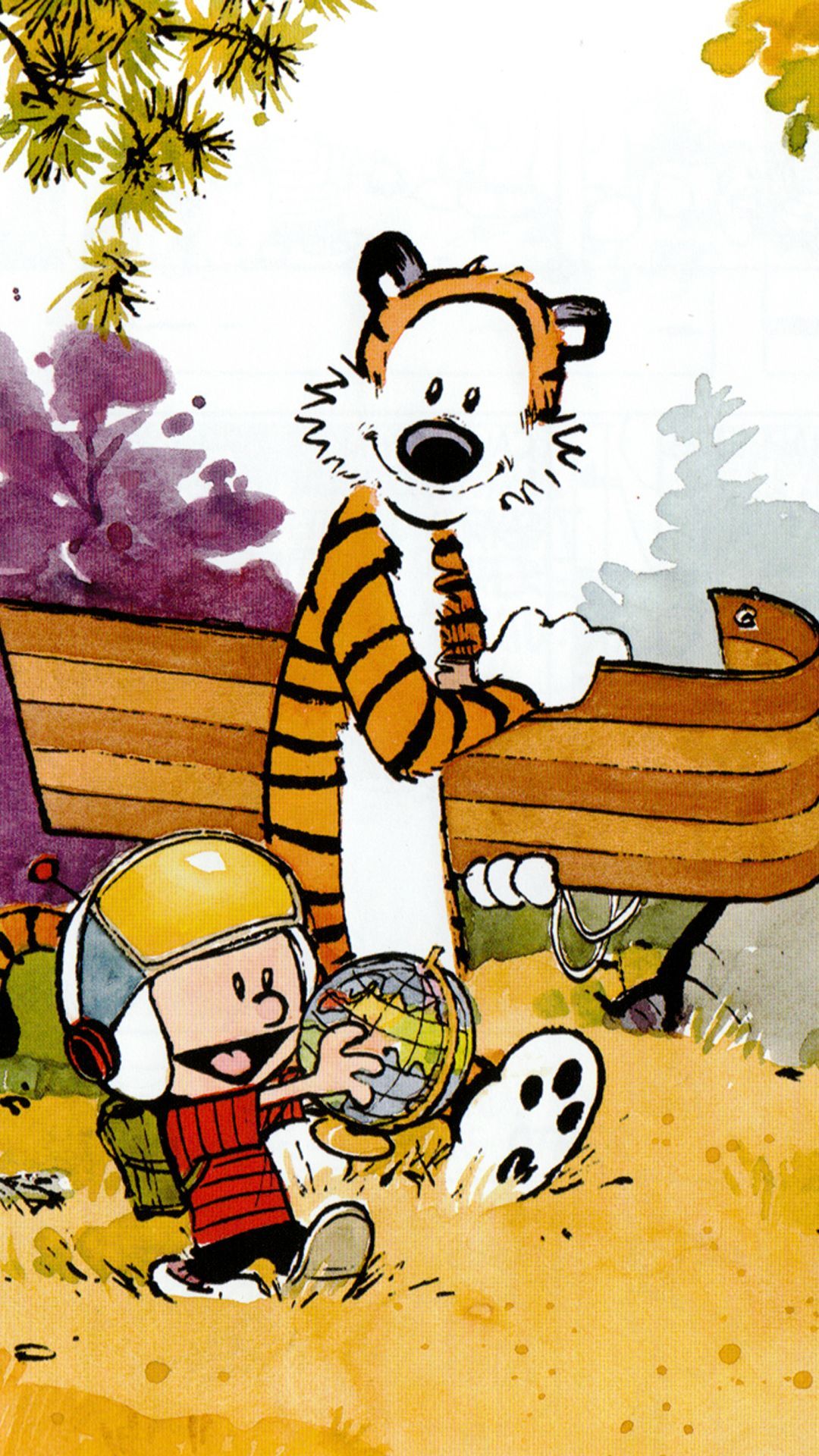 Smartphone Wallpaper and Hobbes