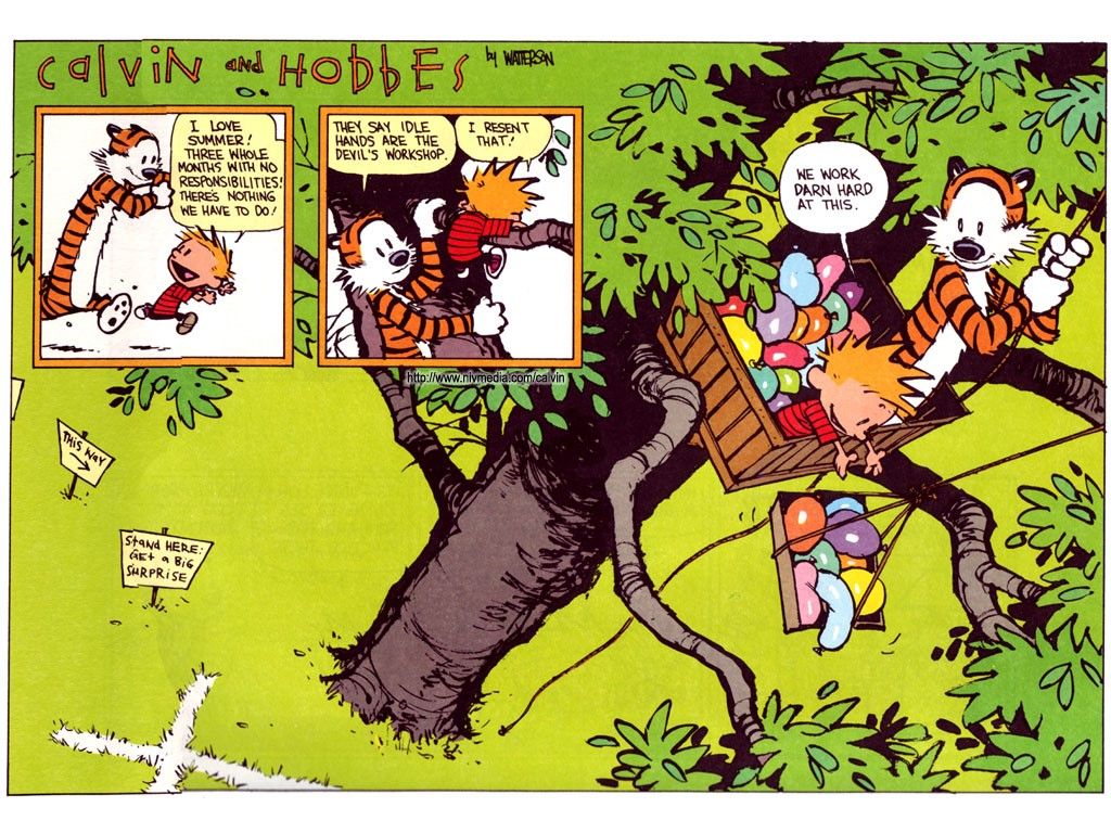Calvin & Hobbes & Hobbes Wallpaper