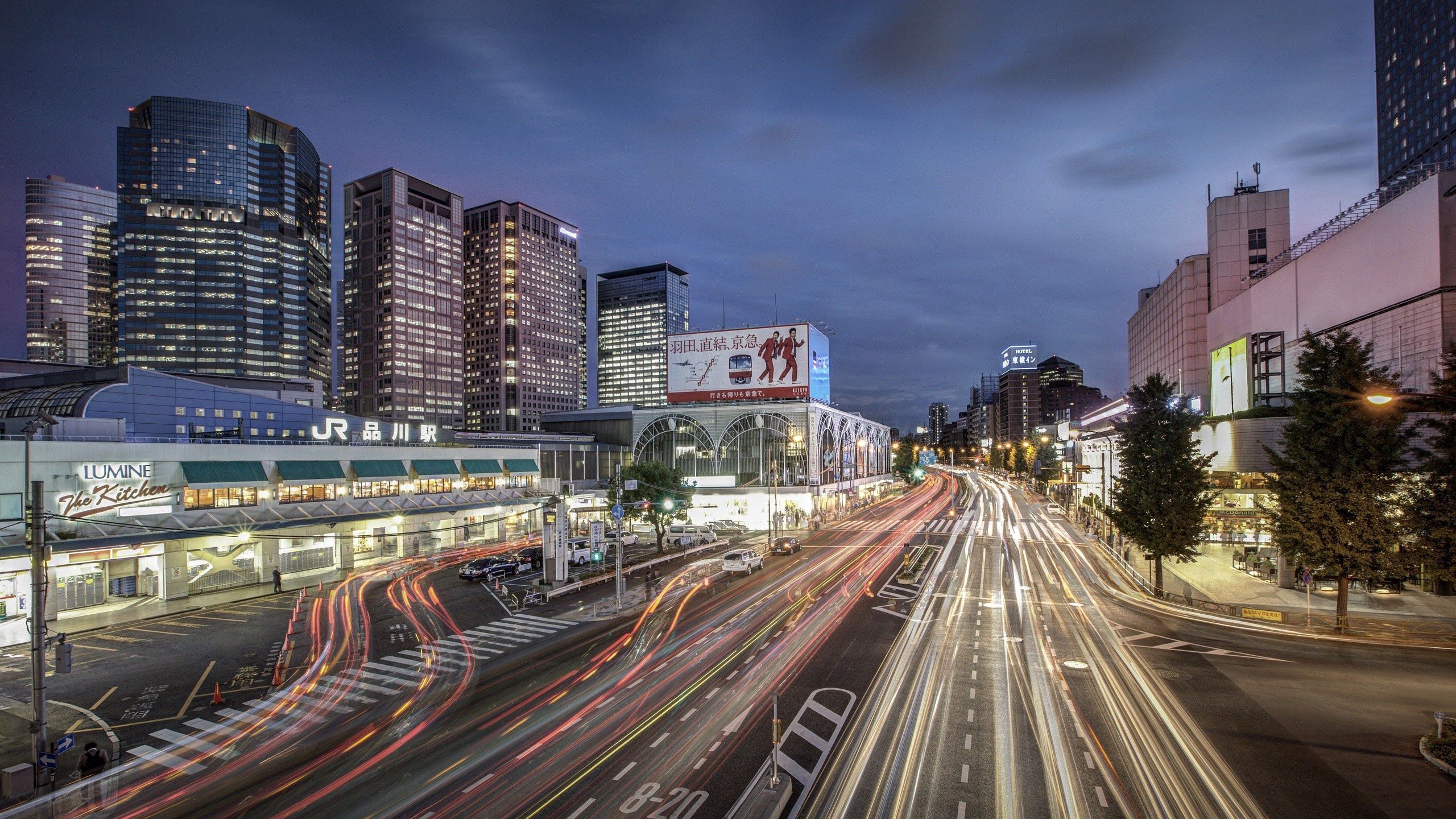 Download wallpaper 2560x1440 japan, tokyo, shinagawa station
